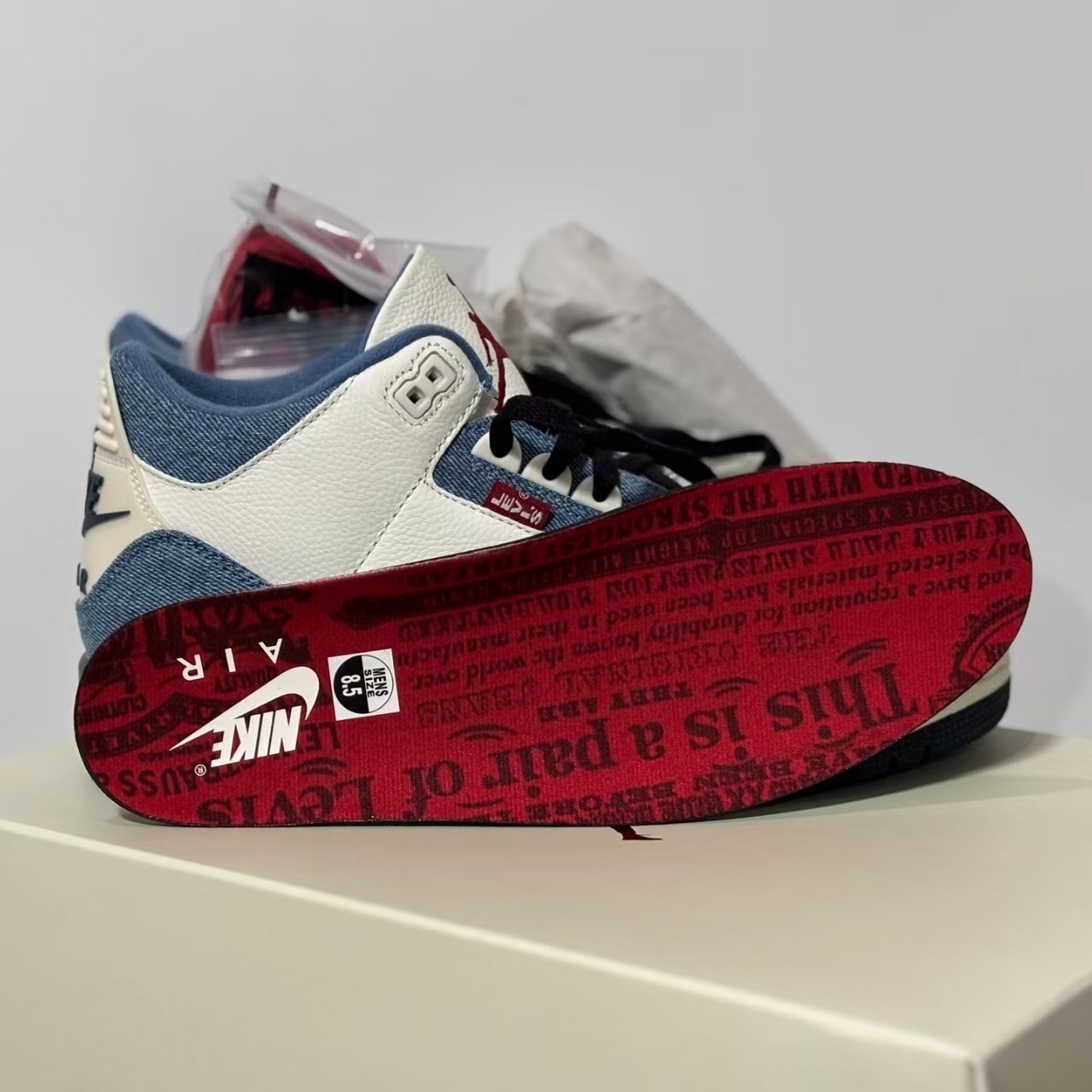 IR0912-400 Free Shipping Levi’s x Air Jordan 3 Retro ‘All-Star’ Men Shoes