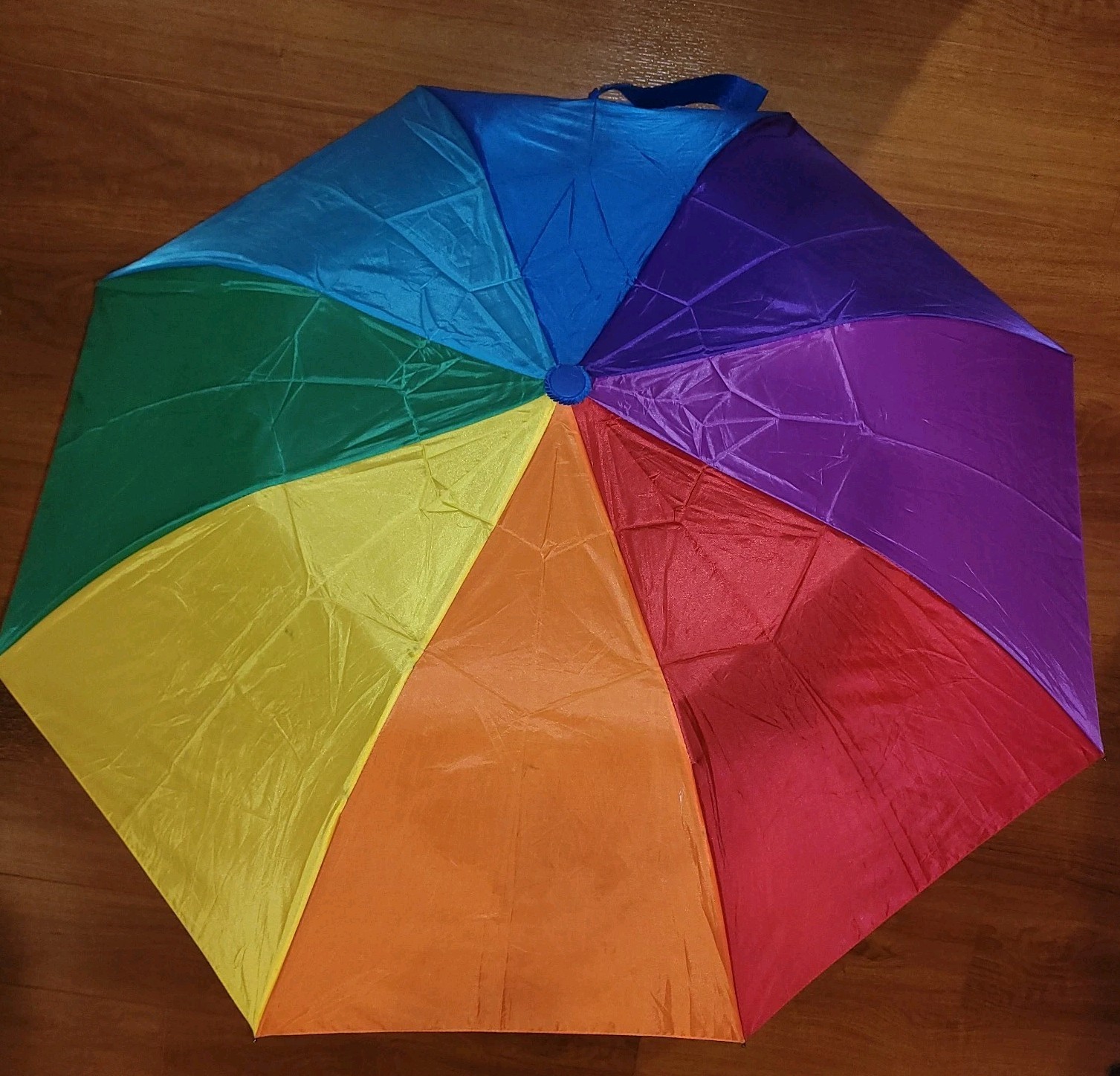NEW ESSEX MFG Rainbow Umbrella Canopy Push Button Open Gay Lesbian Pride