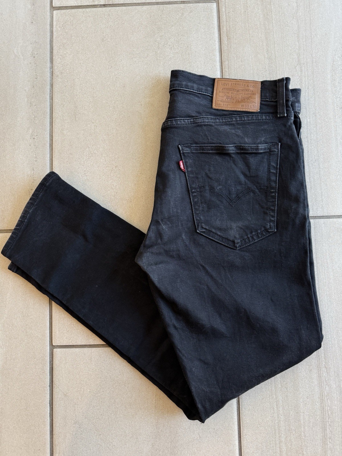 Levi’s 512 SLIM TAPER MEN’S JEANS w/ Signature Leather Patch 33 x30