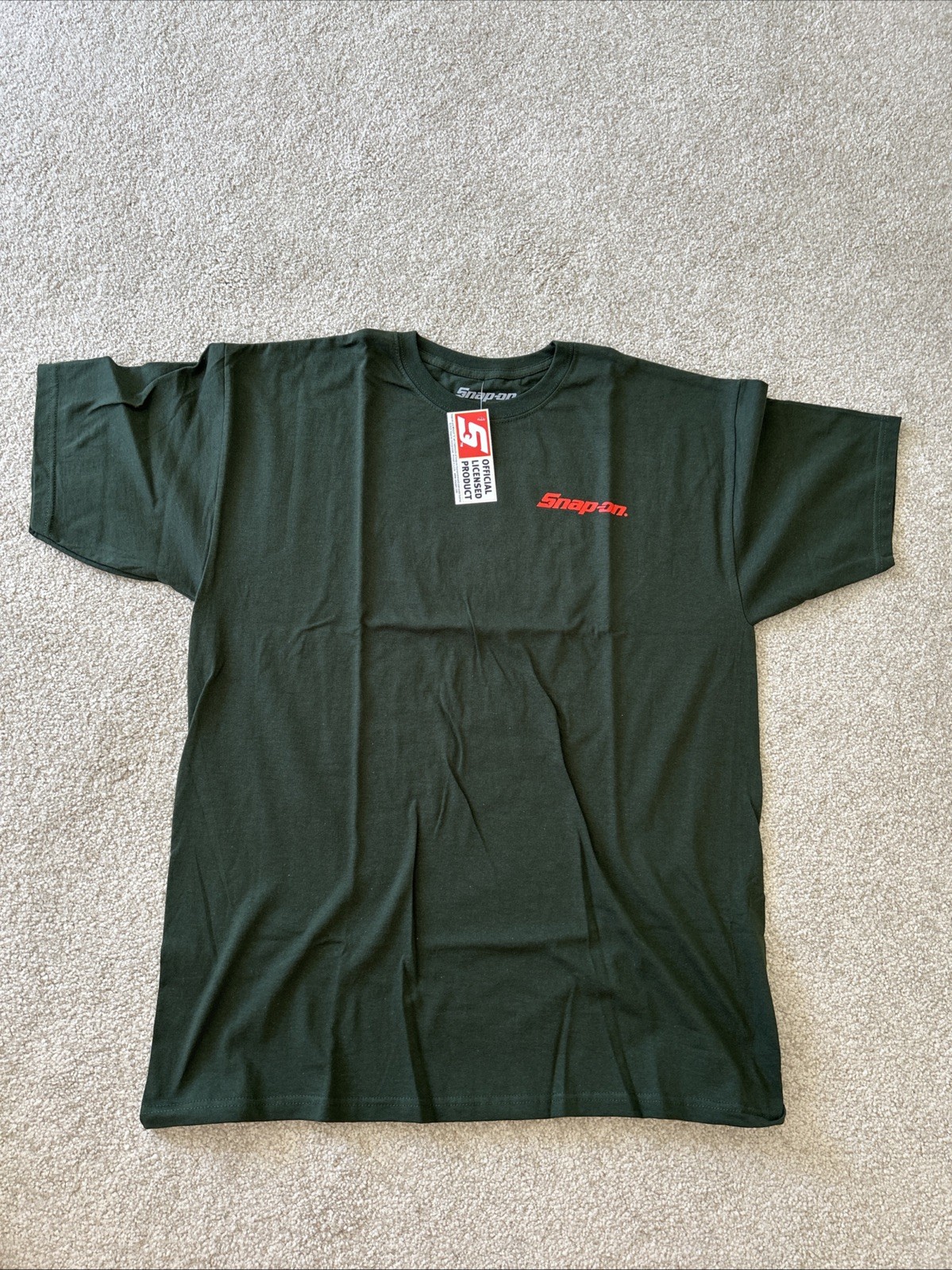 Snap On Tools T-Shirt Christmas, Motorcycle Rare! XL Dark Green