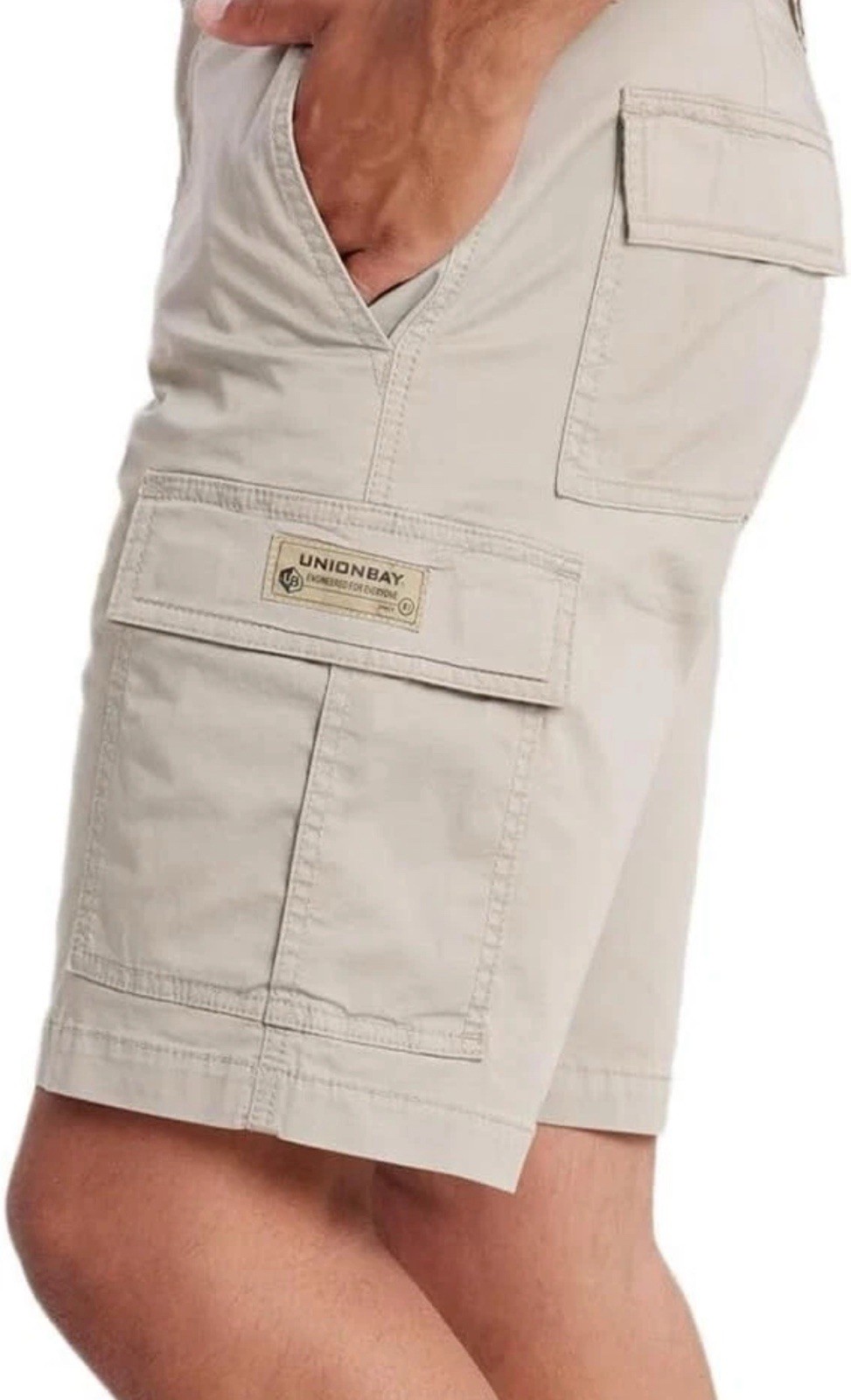 NEW Union Bay Mens Cargo Shorts With Pockets & Belt Loops Cotton-Blend