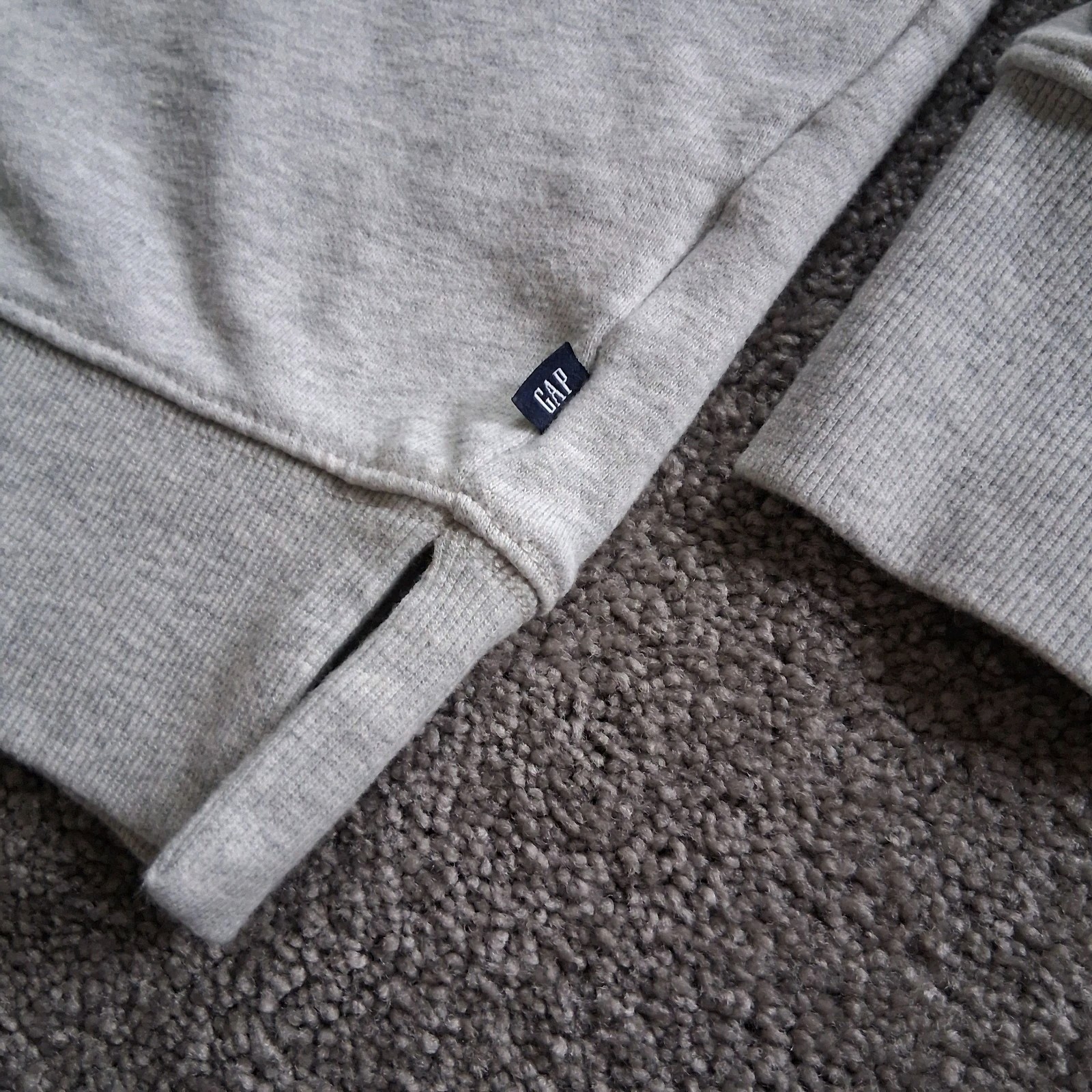 GAP Women’s Long Sleeve Henley Sweatshirt Heather Grey Size XXL EUC