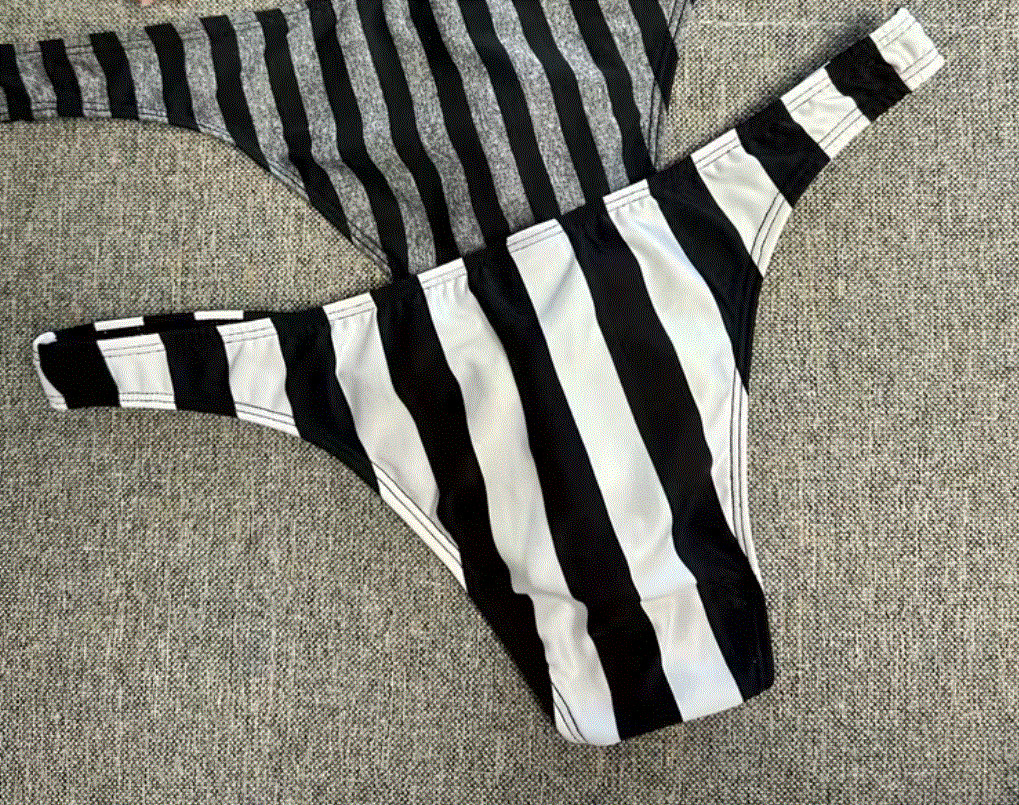 New Men’s Sexy White & Black Brazilian Cut Brief w/Enhancing Contoured Pouch-Gay