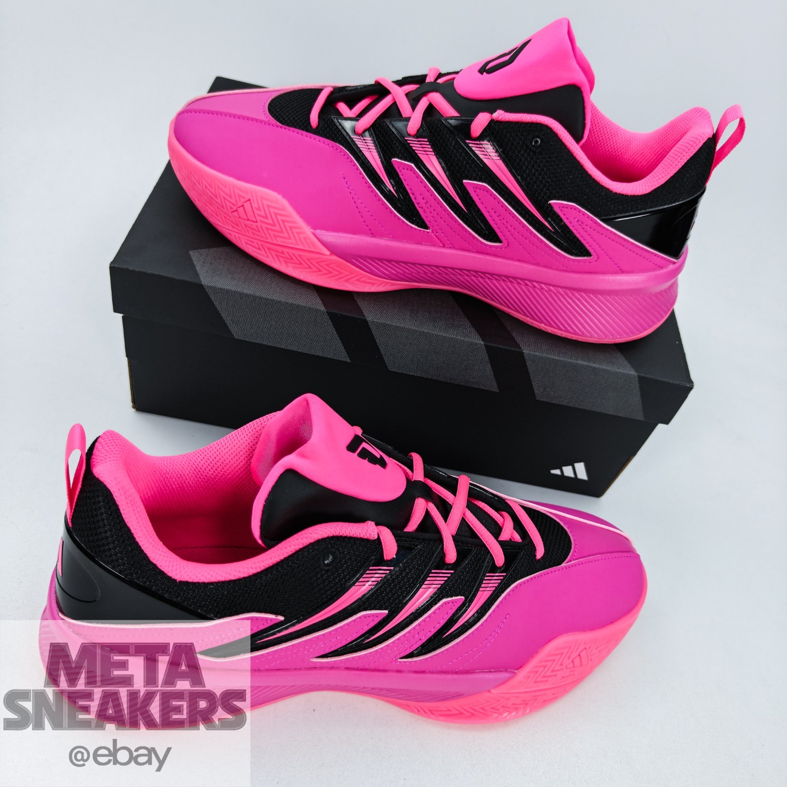 Adidas US 11 Men’s Pink Black Lifestyle Basketball Dame Certified 3 JI1545 New