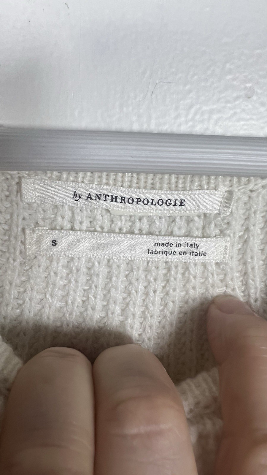 Anthropologie Size Small Belle Short Flutter Sleeve Wool Blend Pullover Sweater