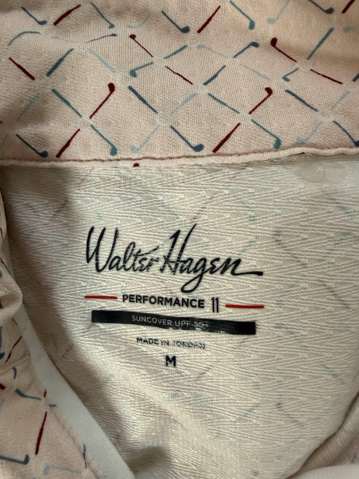 Walter Hagen Women’s Medium Performance 11 UPF 50 Suncover 1/4 Zip Light Pink