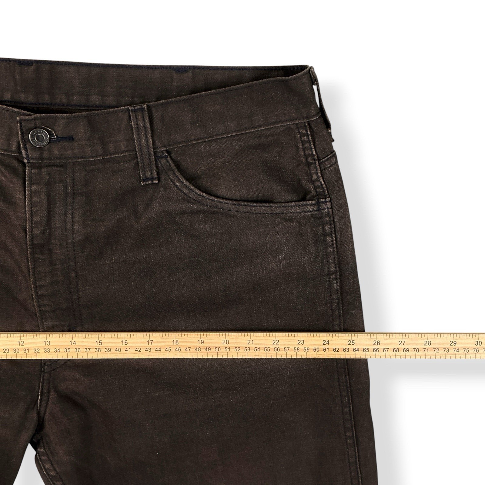 Levis Jeans Men 40×30 (ACTUAL 40×29) Dark Brown 569 Two Horses Coated
