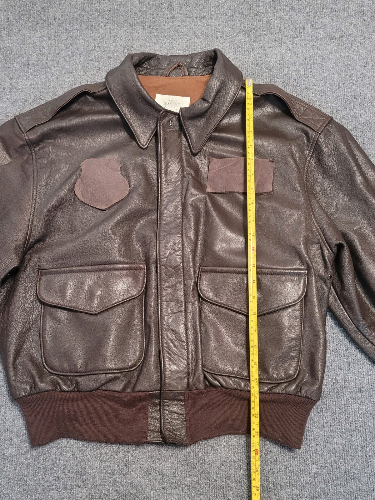 VINTAGE Avirex LTD A-2 Bomber Flight Jacket. Size 46 S Brown Leather USA Made