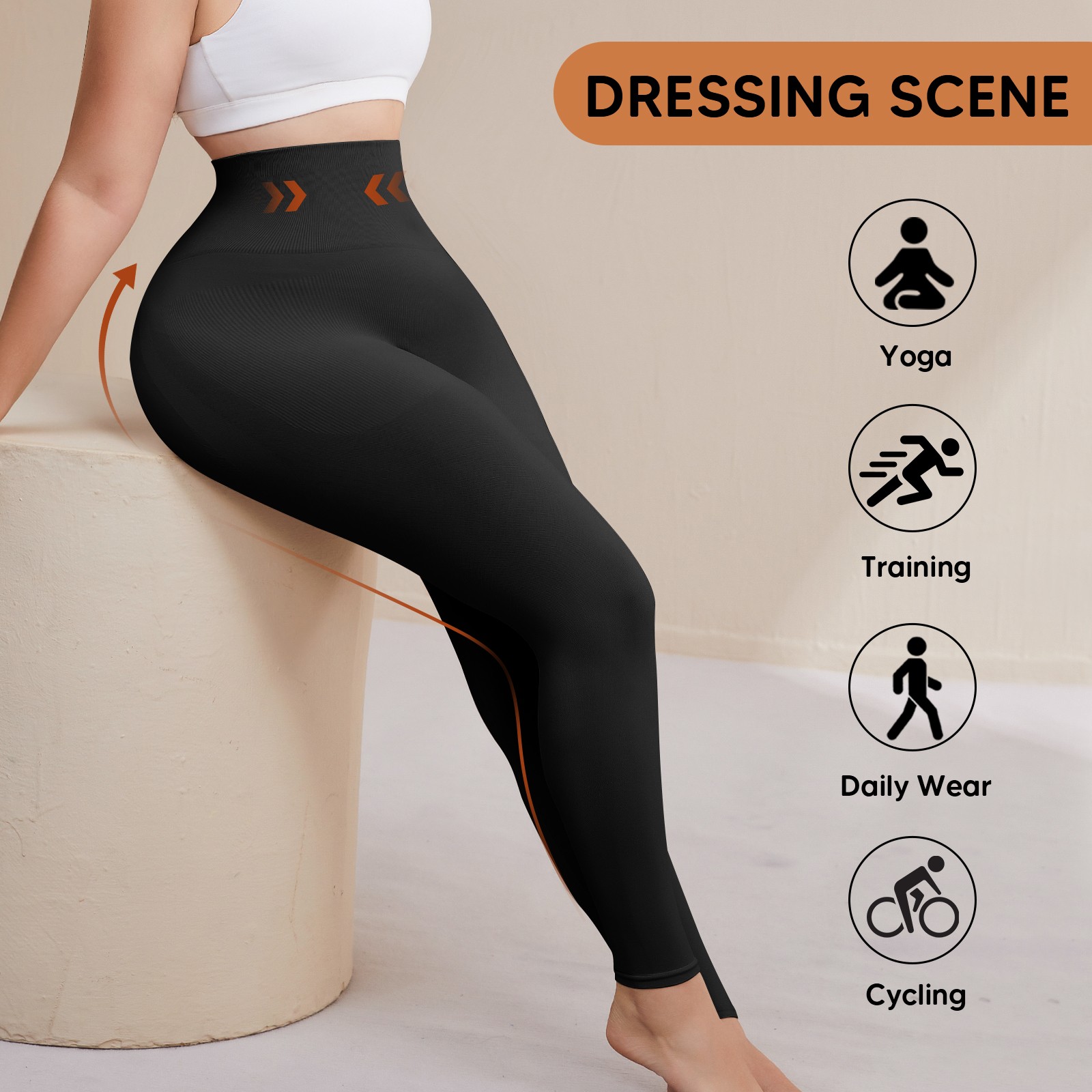 Plus Size Slimming Anti Cellulite Compression High Waist Leggings Leg Shaper