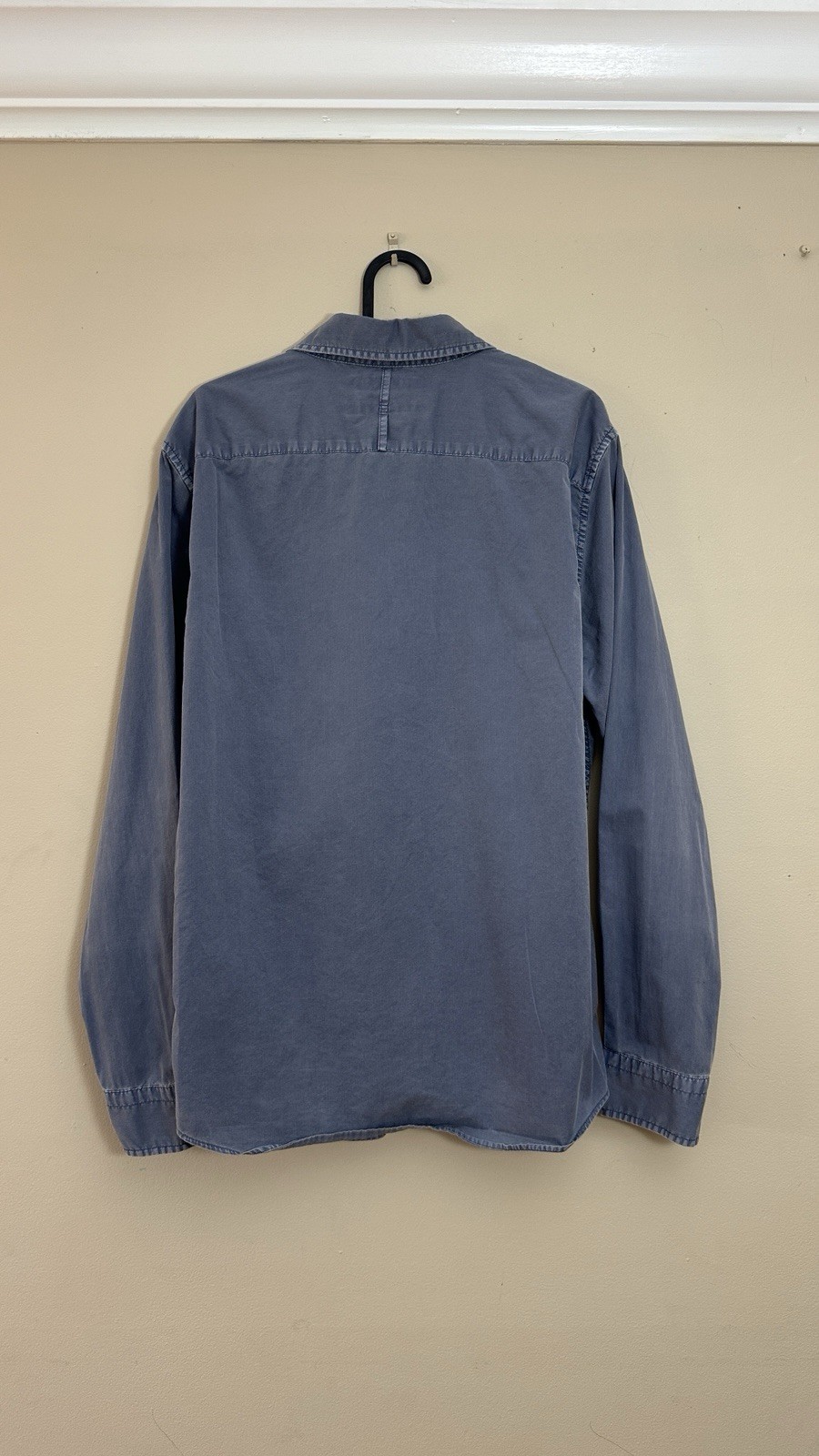 Banana Republic Untucked Slim Fit Blue Cotton Button-Up Shirt Men’s Size M