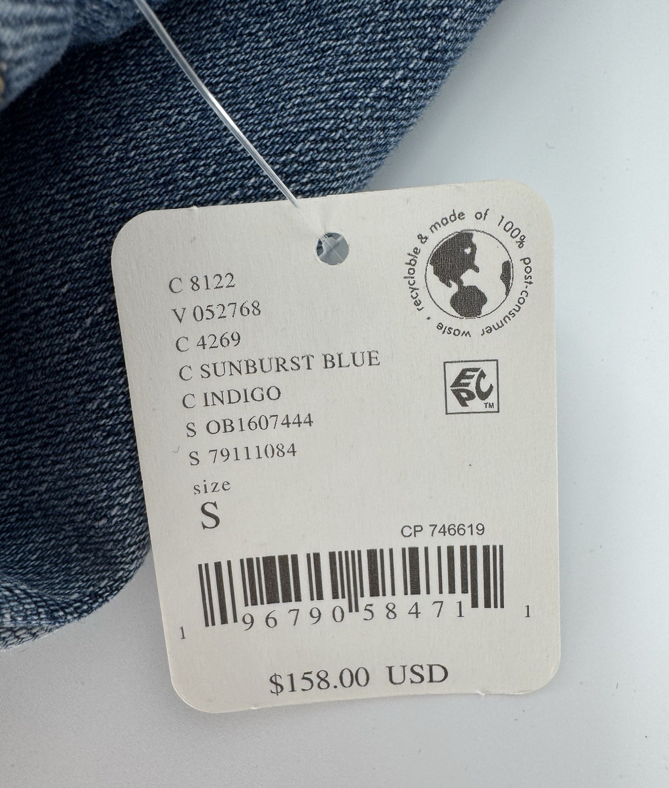 Free People Jayde Flare Denim Jumpsuit in Sunburst Blue Size S