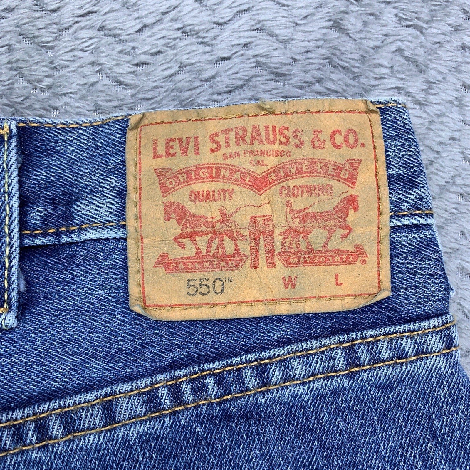 Levi’s 550 Mens Big & Tall 46×29 Relaxed Fit Tapered High Rise New without Tags