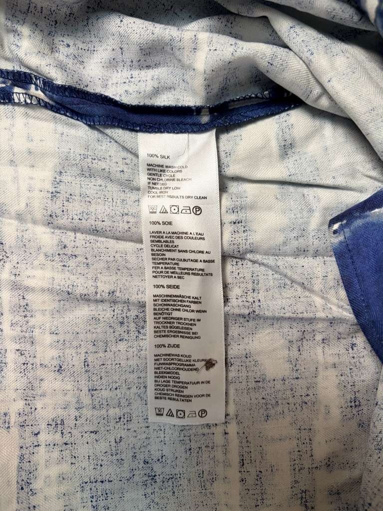 Tommy Bahama Shirt Adult Large Blue Tie Dye Button Up Beach Mens