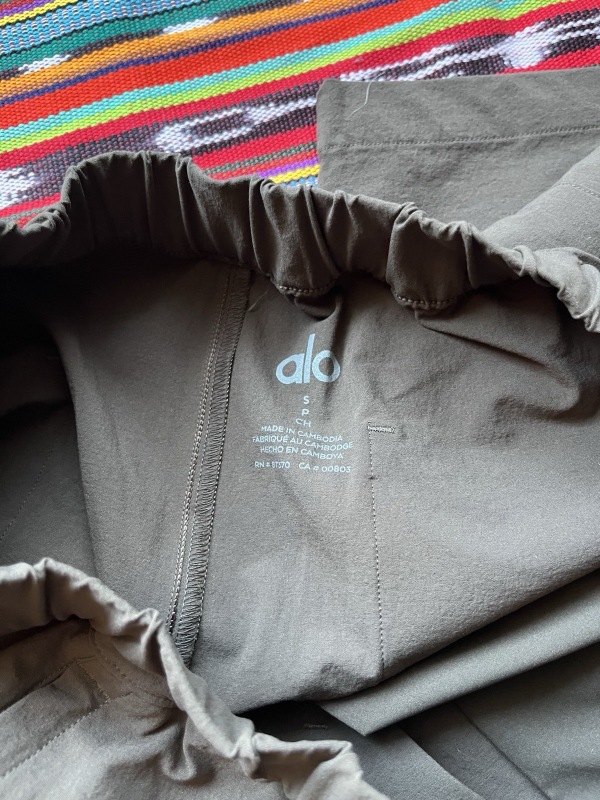 Alo Yoga Men’s Small Co Op Carpenter Track Pants Brown Nylon Elastane