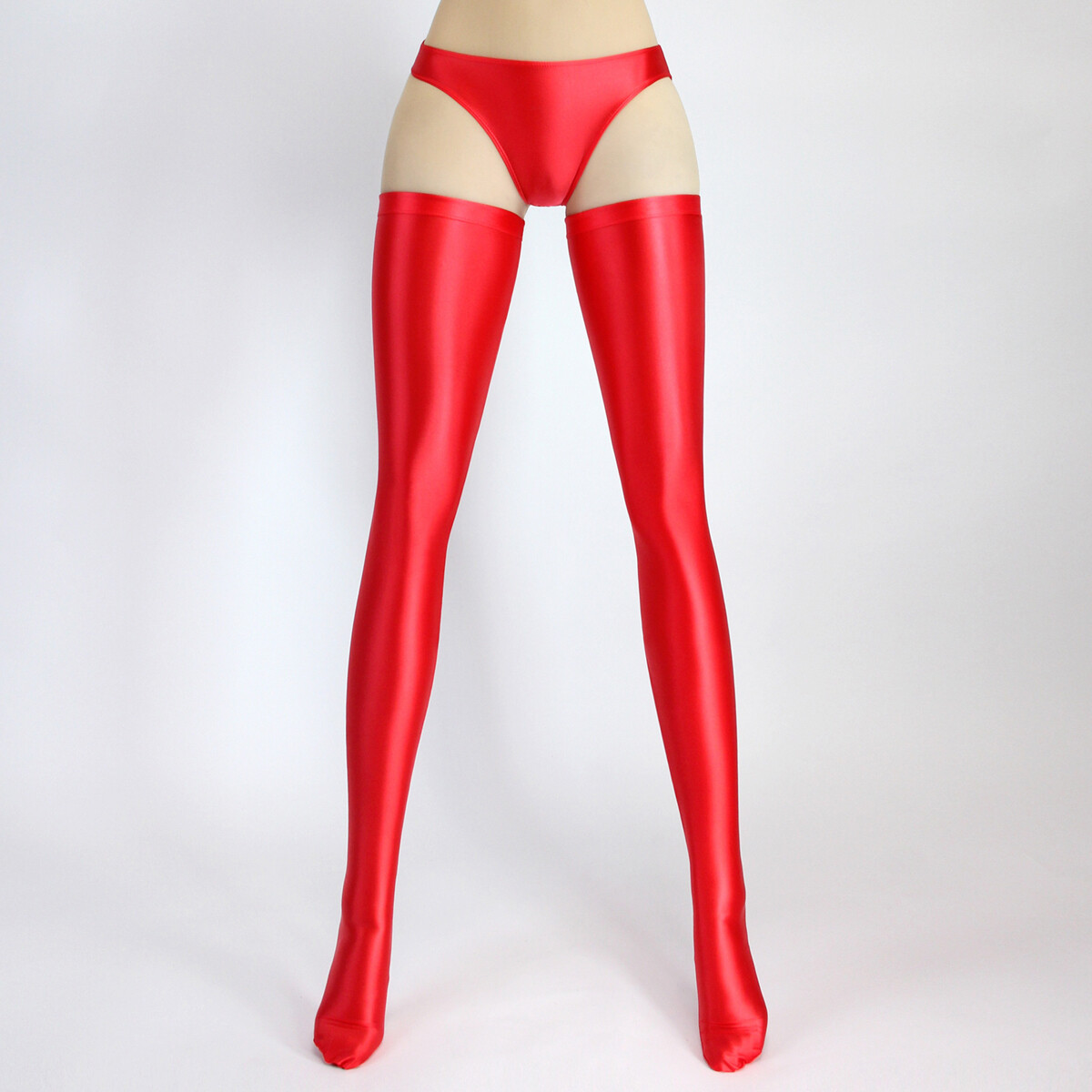 Women Sexy Glossy Thigh-Highs Stockings Spandex Stretch Shiny Opaque Long Socks