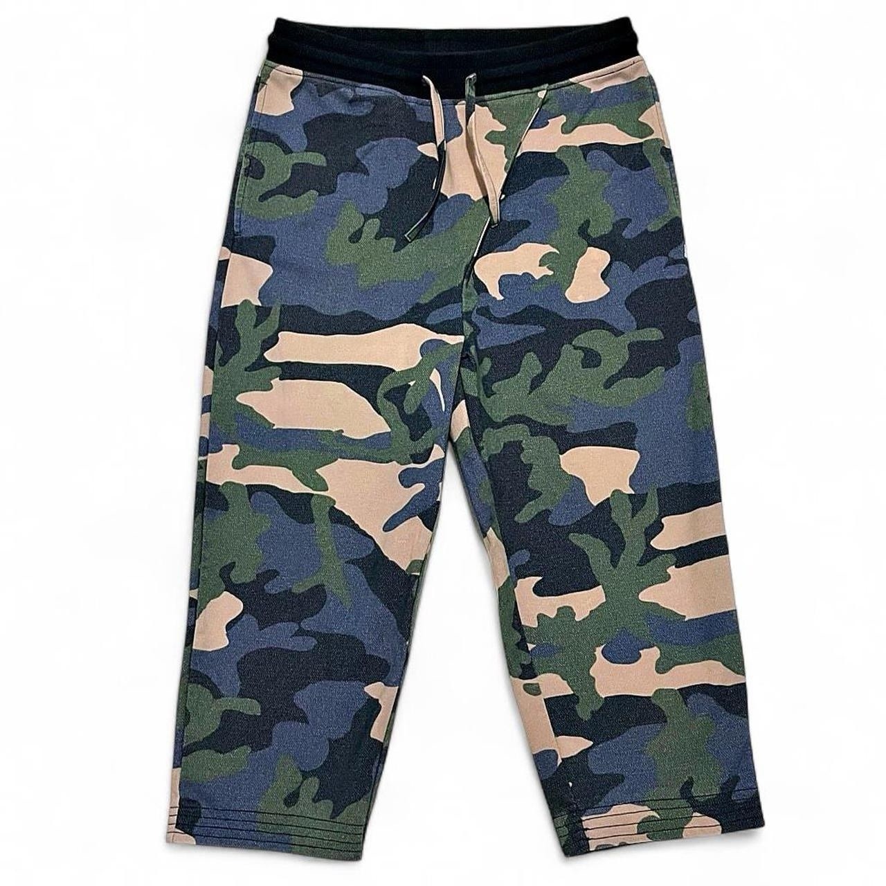 WESC Men’s Camouflage Jogger Pants Size Medium Drawstring Cotton Nylon Elastane