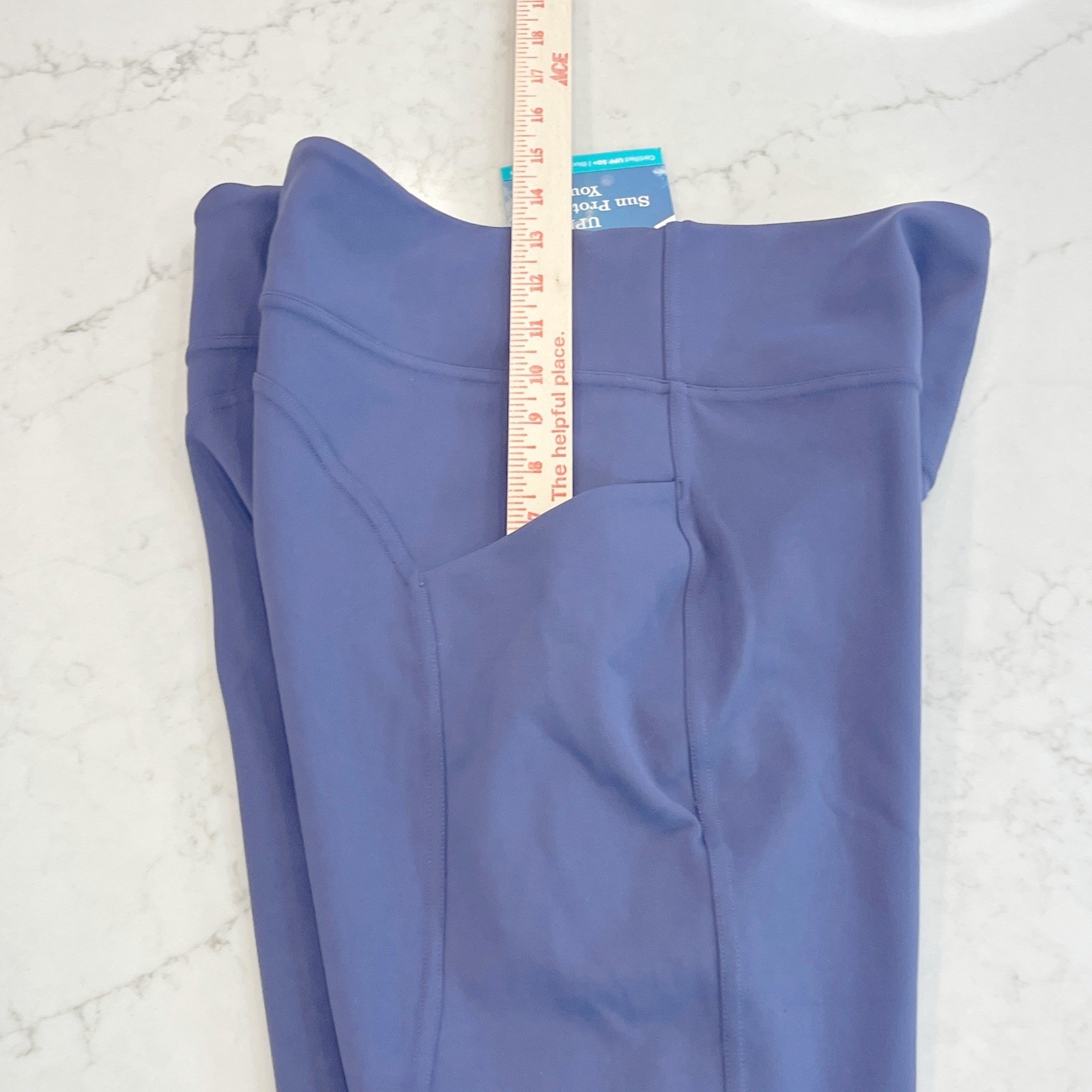 Coolibar Ananda Legging Womens XL Purple Nylon Elastane UPF 50+ Pockets 10846