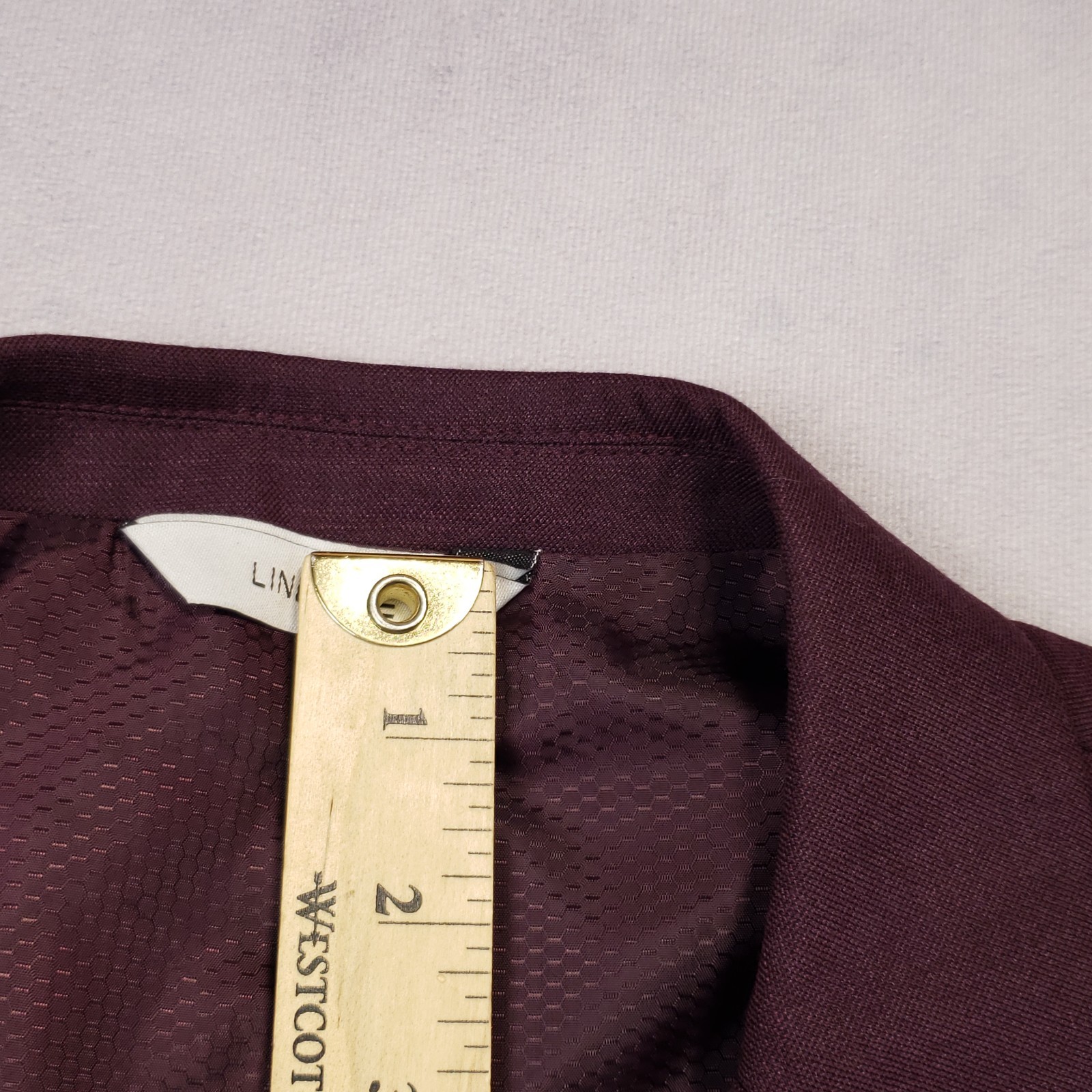 Lineage Sport Coat Men’s 46R Burgundy Two Button Double Vented Stretch Blazer