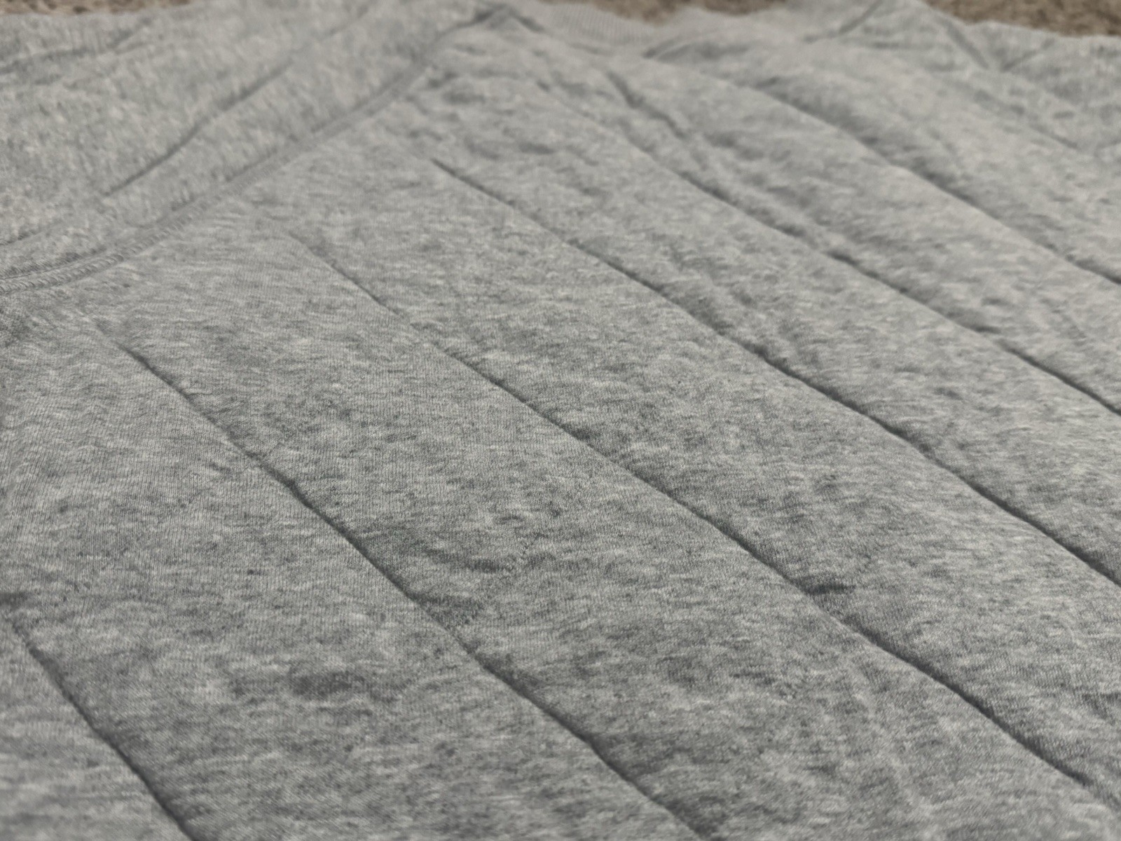 Old Navy Slightly Cropped Quilted Pattern Cozy Sweatshirt ,gray Size Small