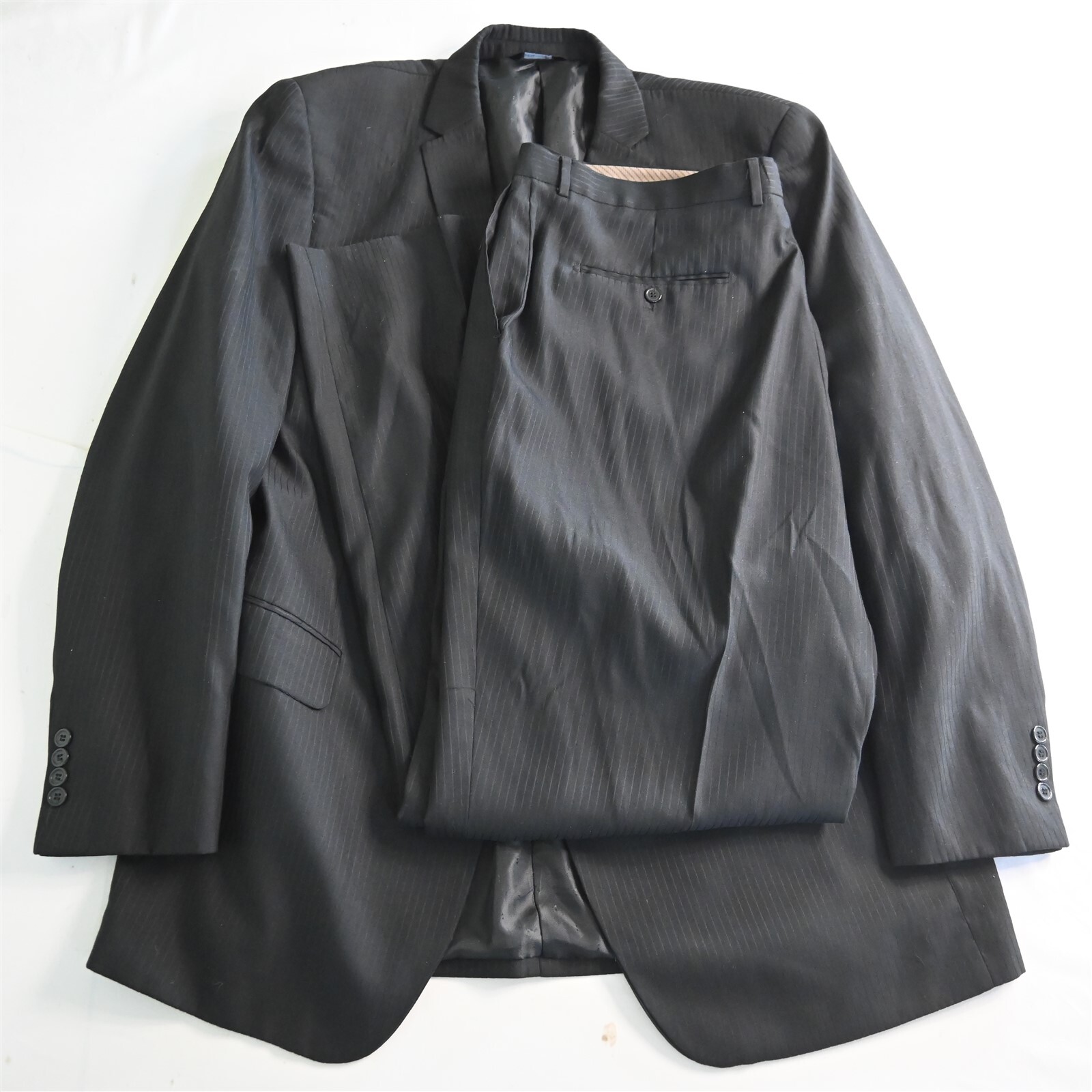 Lineage 50L X-Long 38×30 Black Stripe Mens Jacket Pants Suit