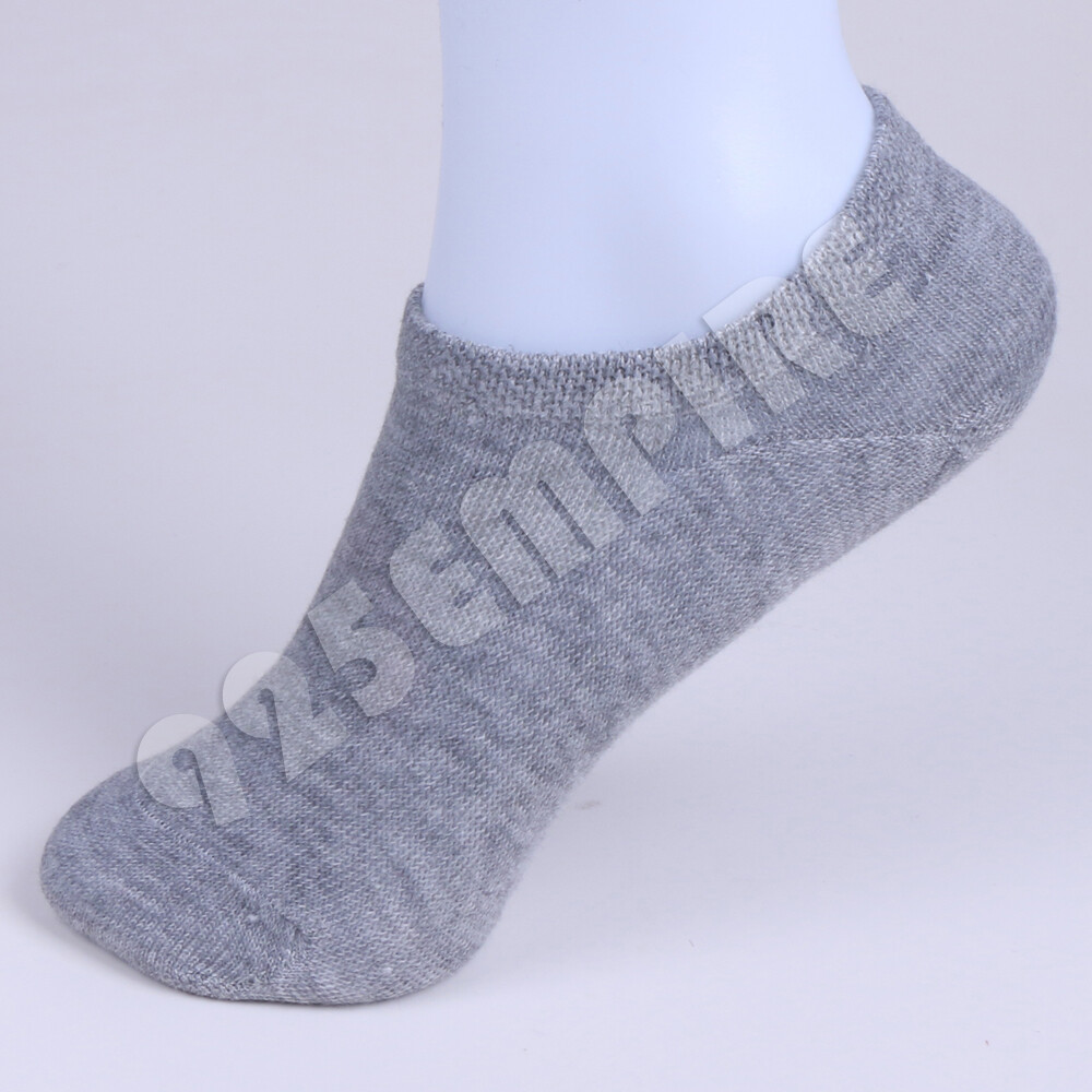 Men No Show Socks Black/White/Grey Mixed Liner Invisible Low Cut Size:9-11/10-12