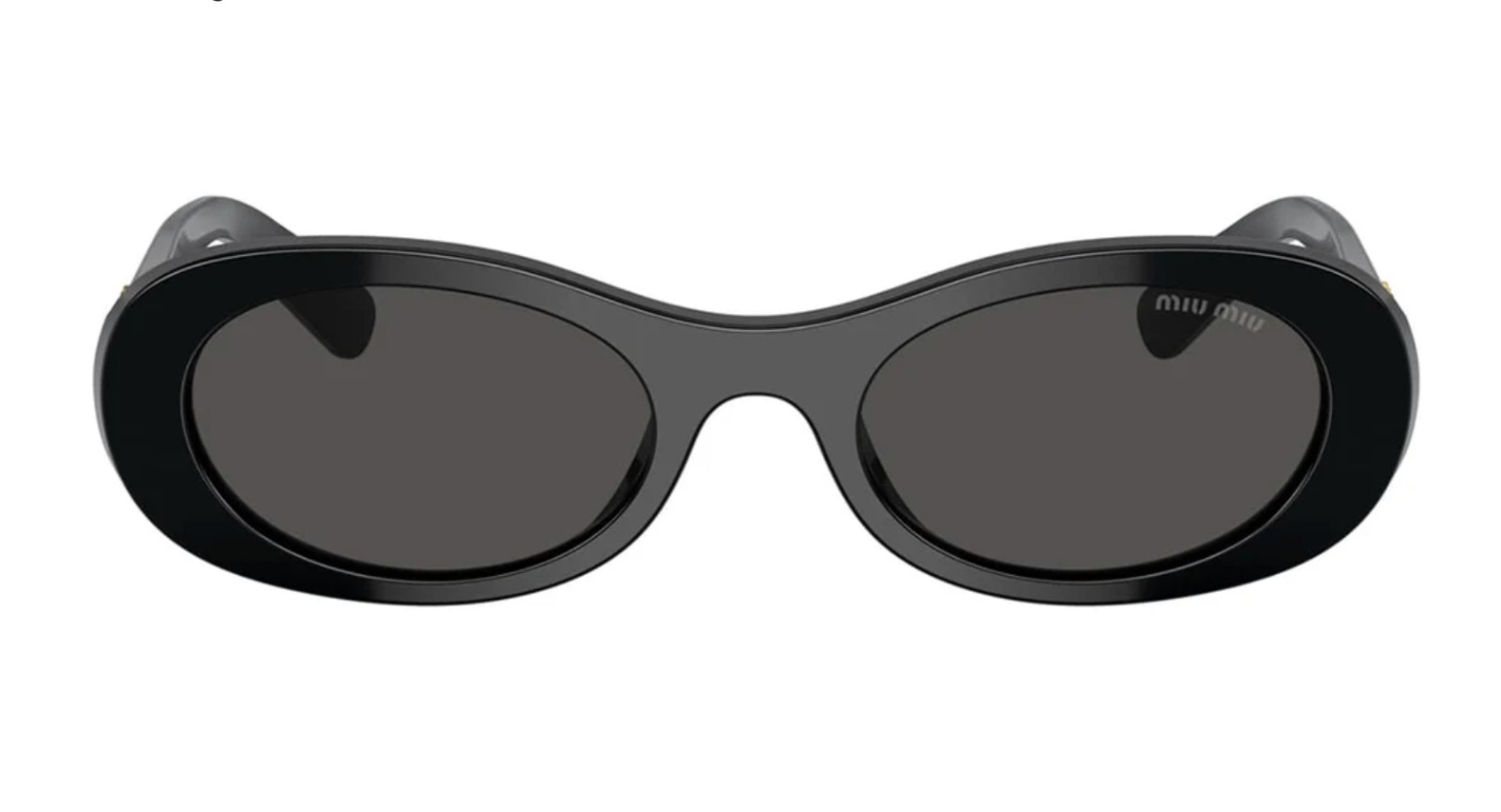 Miu Miu MU06ZS 1AB5S0 Oval Sunglasses in Black /Gray Lens 100% UV