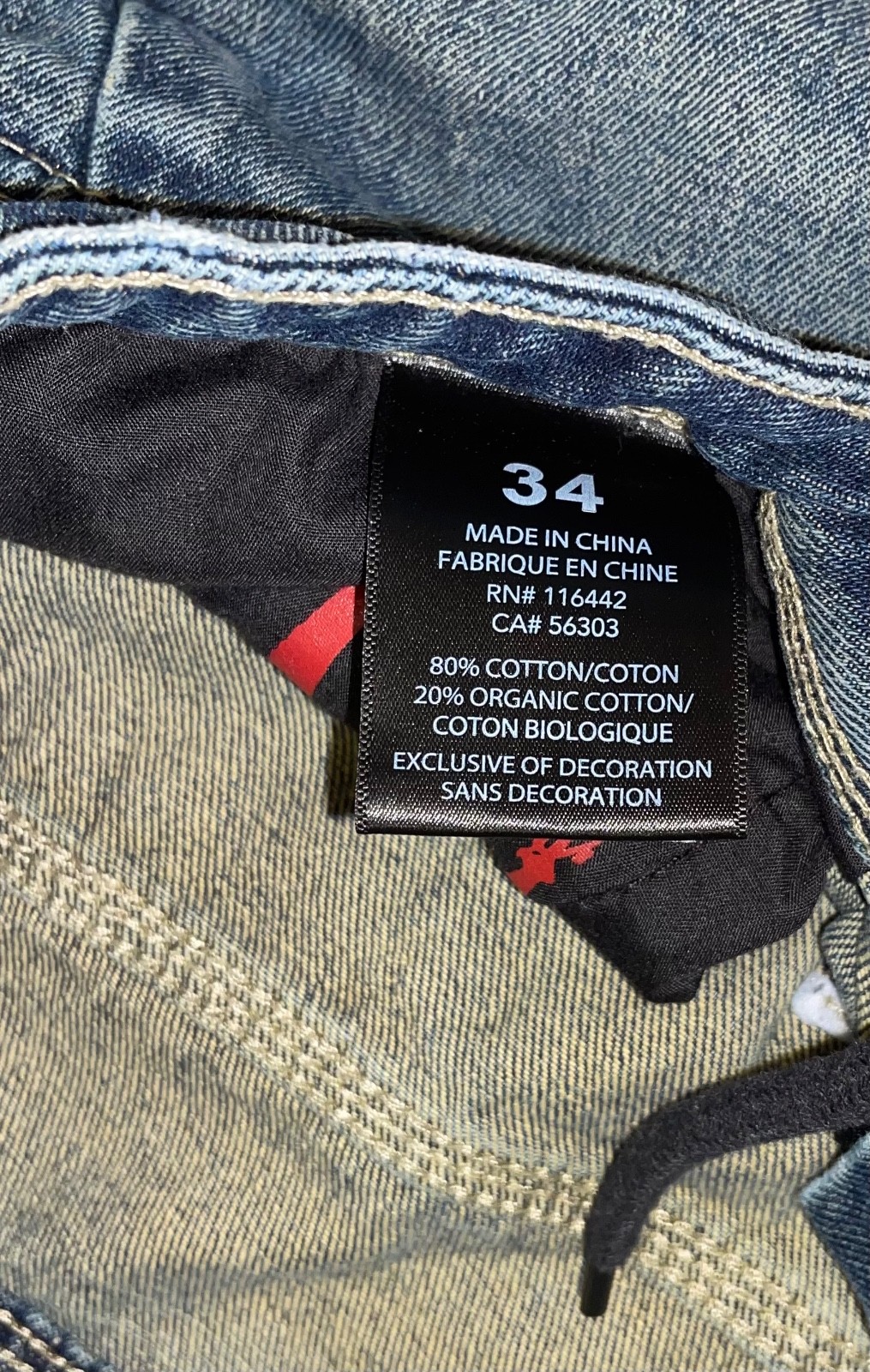Y2K Vitriol Goth Ultra-Wide Jeans Blue Baggy Hip Hop JNCO Style Mens Size 34×28