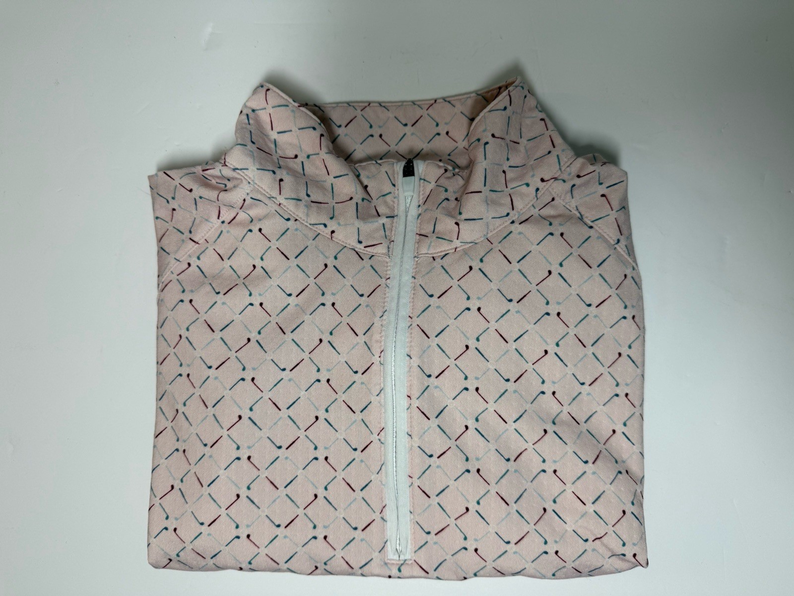 Walter Hagen Women’s Medium Performance 11 UPF 50 Suncover 1/4 Zip Light Pink