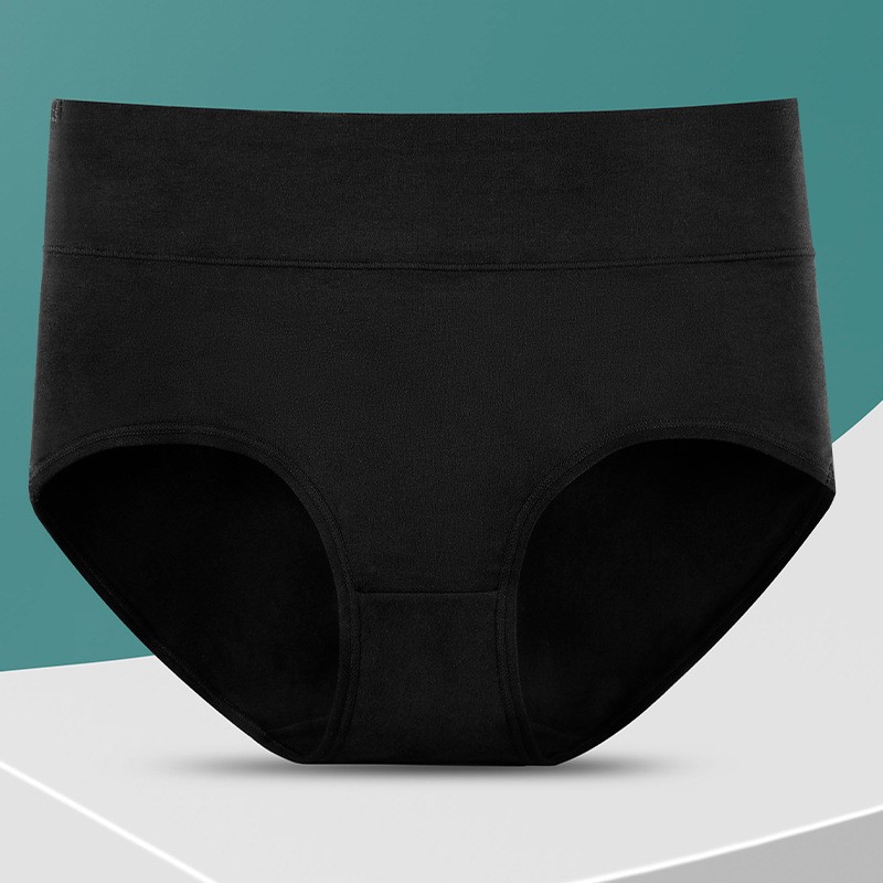 Women High Waist Cotton Panties 100% Pure Cotton Briefs Tummy Control Underwear