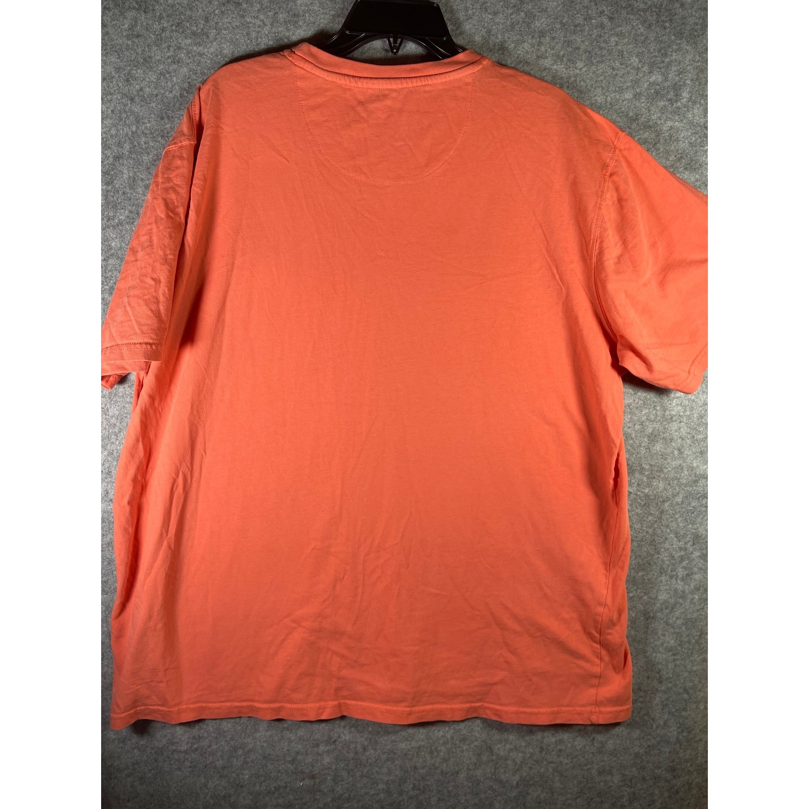 Joe Marlin Unwind Mens XXL T-Shirt Coral Orange Cotton Embroidered Logo Pinhole