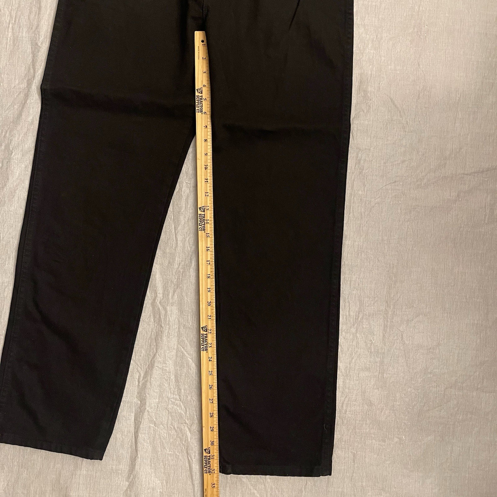 VTG Rustler By Wrangler Black Denim Jeans Regular Fit Straight Leg 38×32 NWT