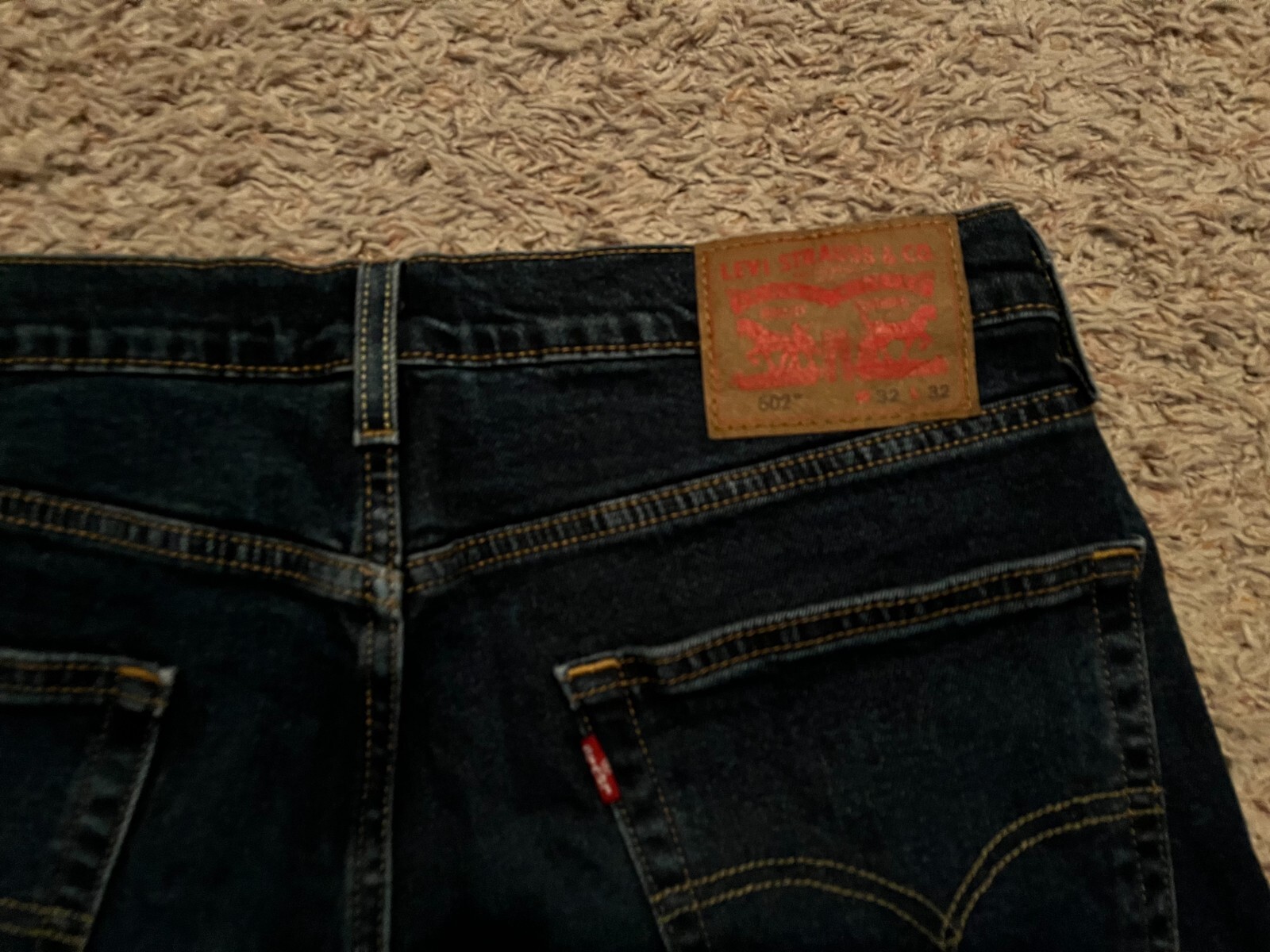 Levi’s 502 Jeans Regular Tapered Mens tag=32×32 (MEASURED 33×30) (9346)