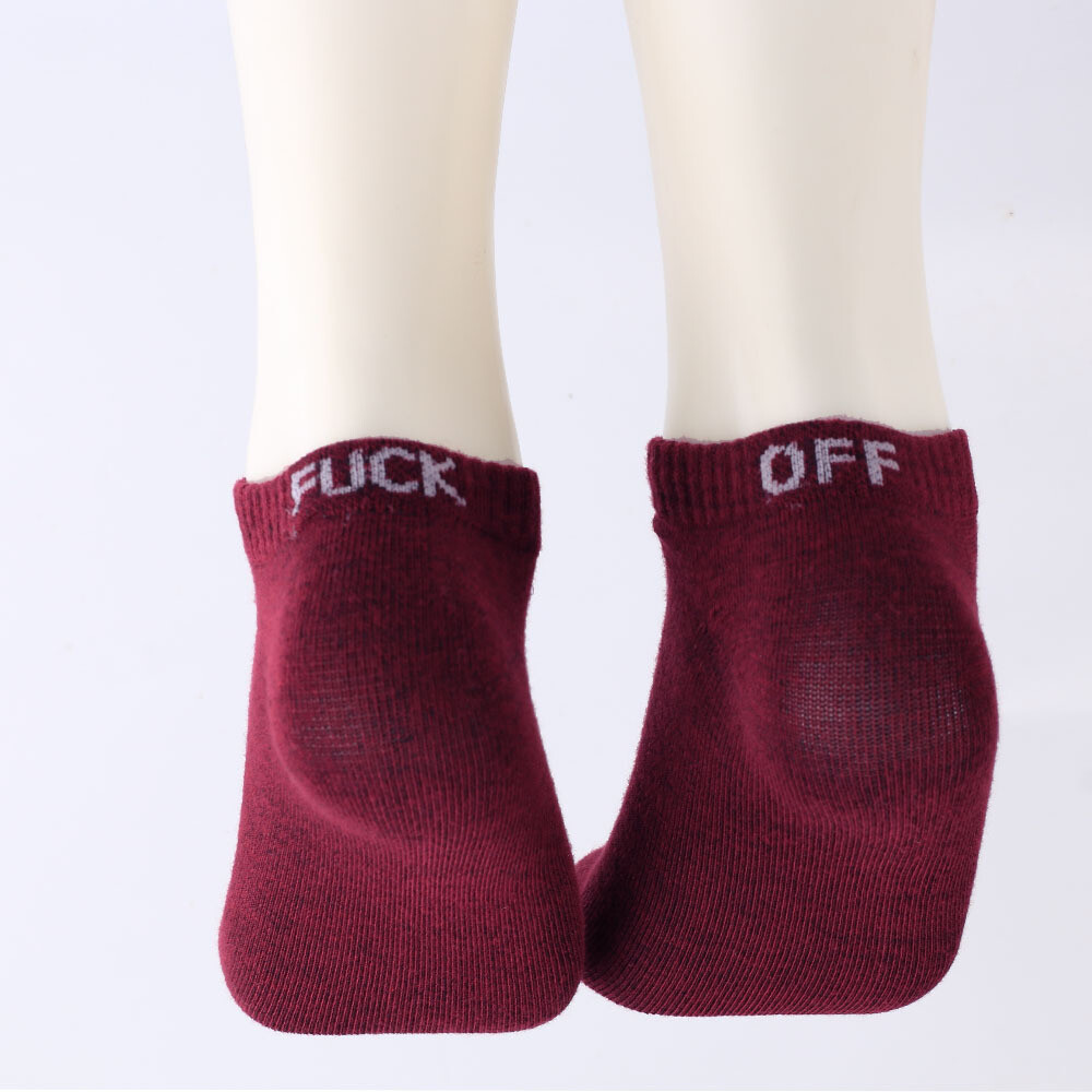 Women’s Boat Short Socks Novelty Youth Socks Men’s Fashion Letter Cotton Socks