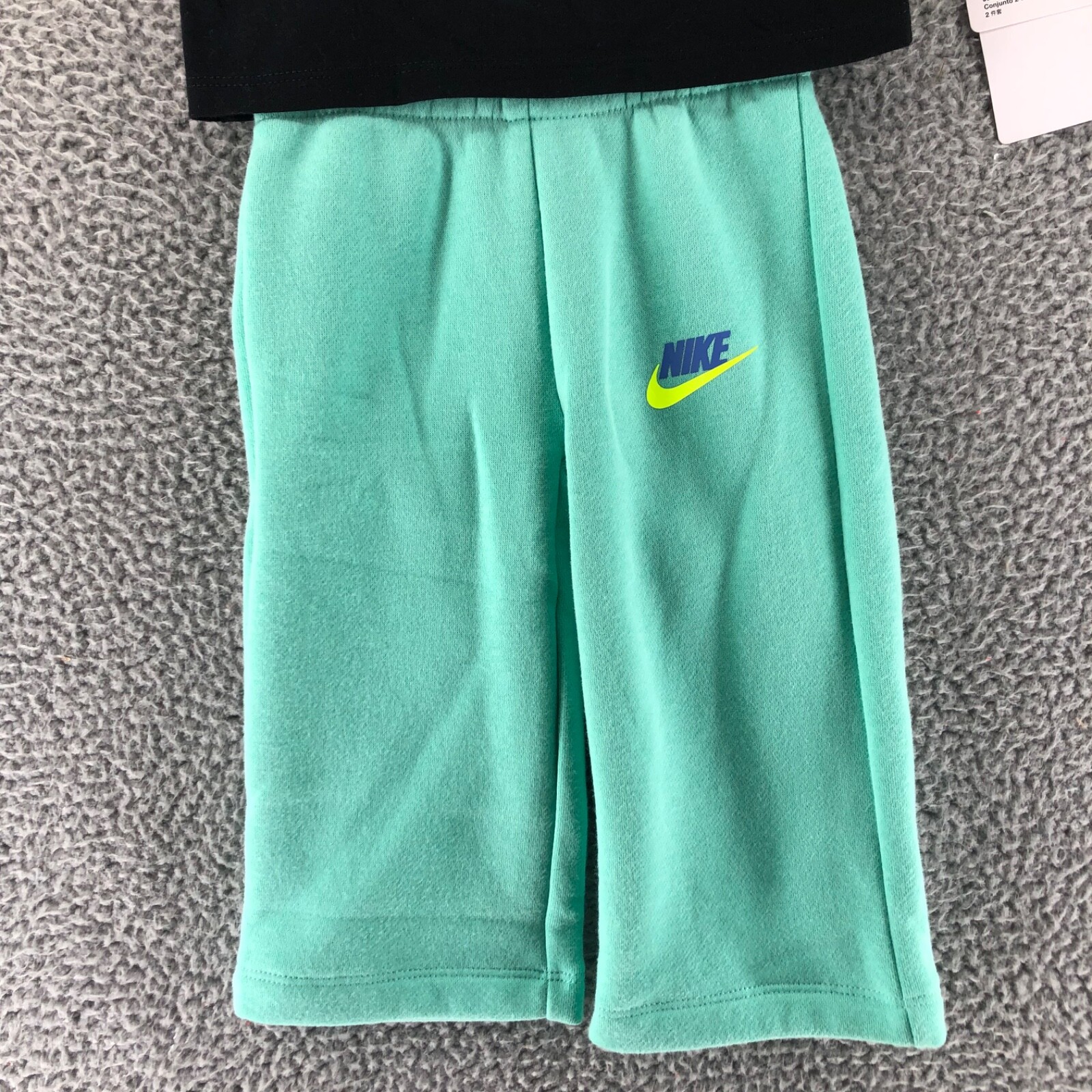Nike Girls Best Foot Forward Wide Leg Pants Set Black Green Size 5