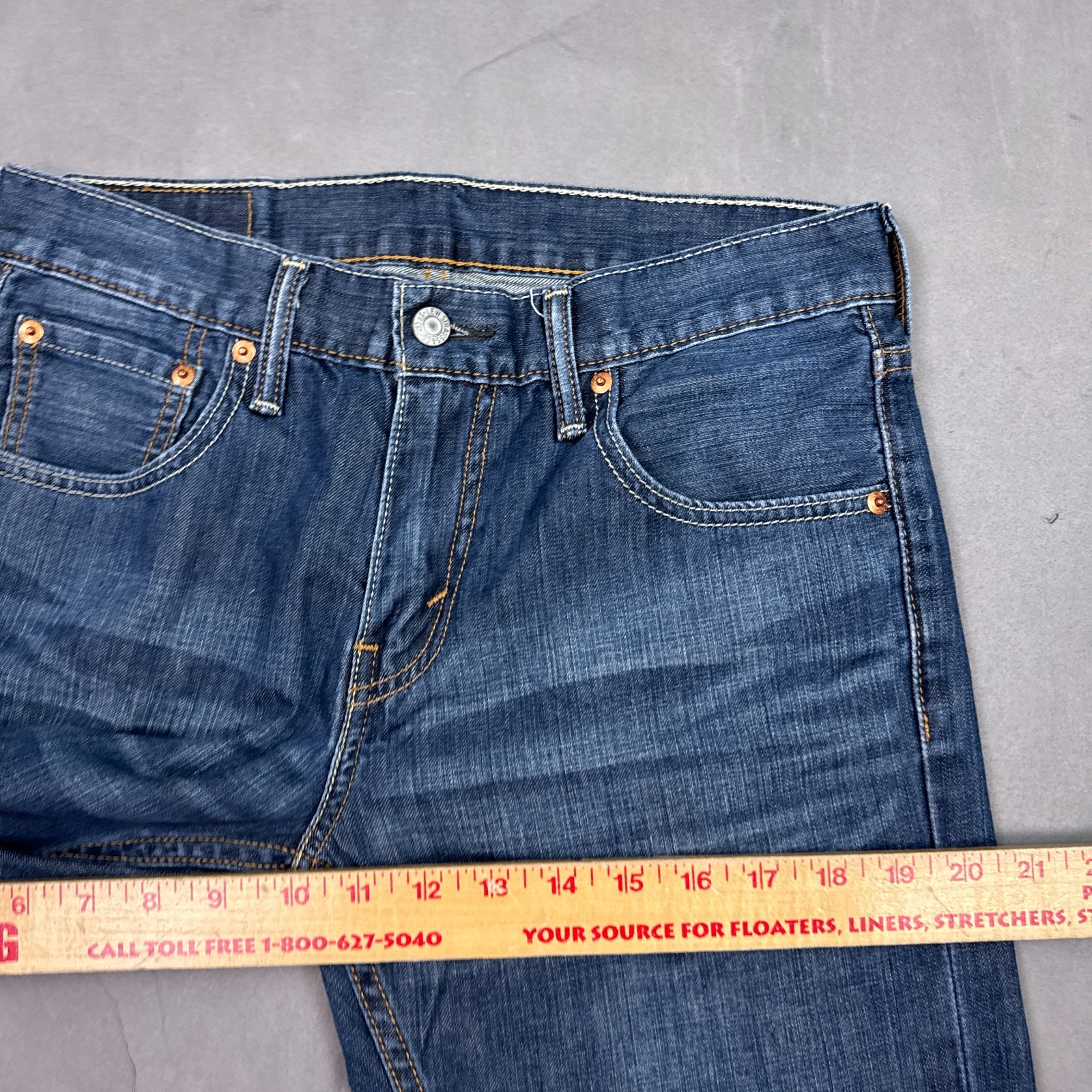 Levis Jeans Mens 30×27 Blue 527 Bootcut Denim Pants Western Faded (Tag30x30)