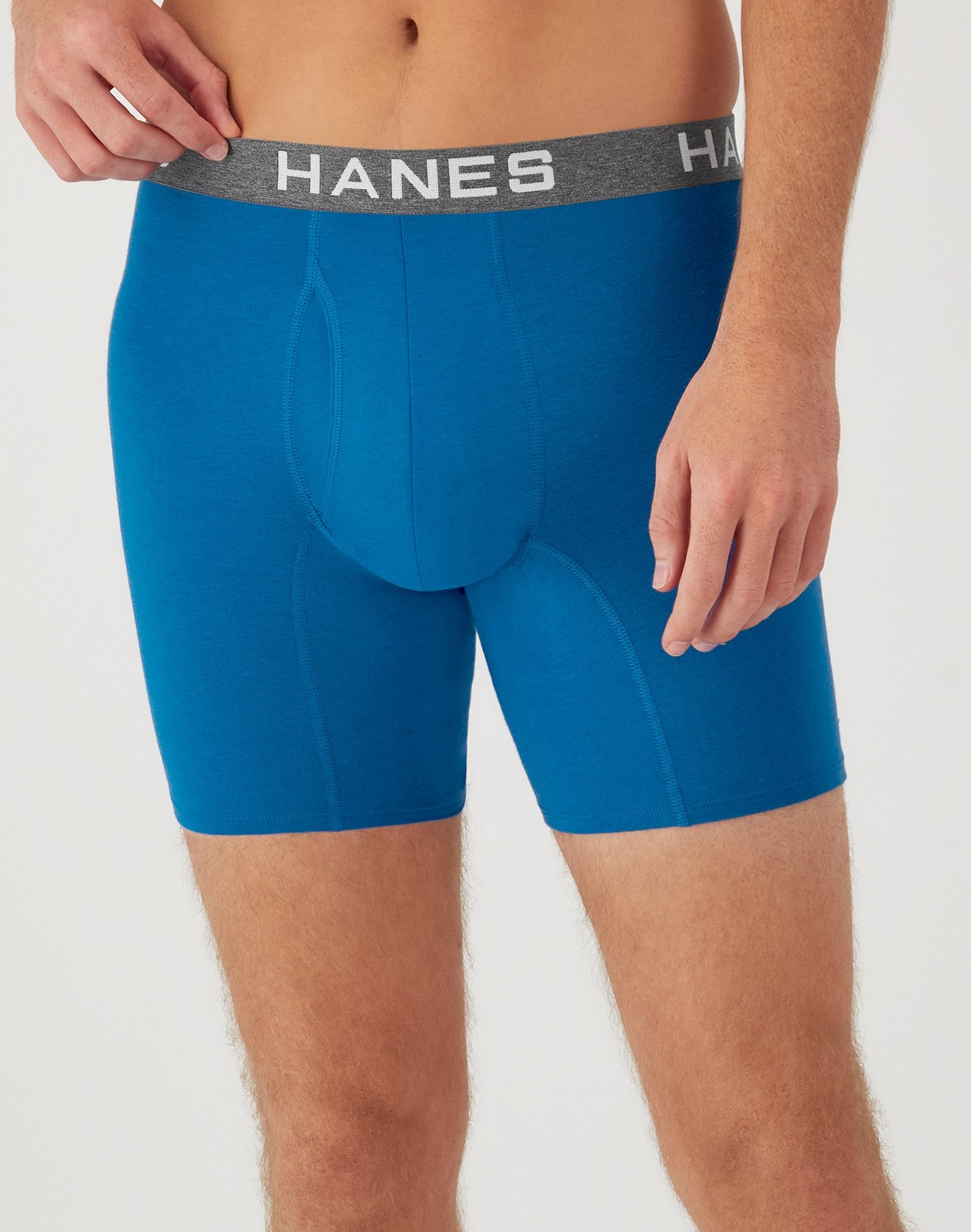 Hanes 4-Pack Boxer Briefs Ultimate Men’s Comfort Flex Fit Ultra Soft Black/Grey