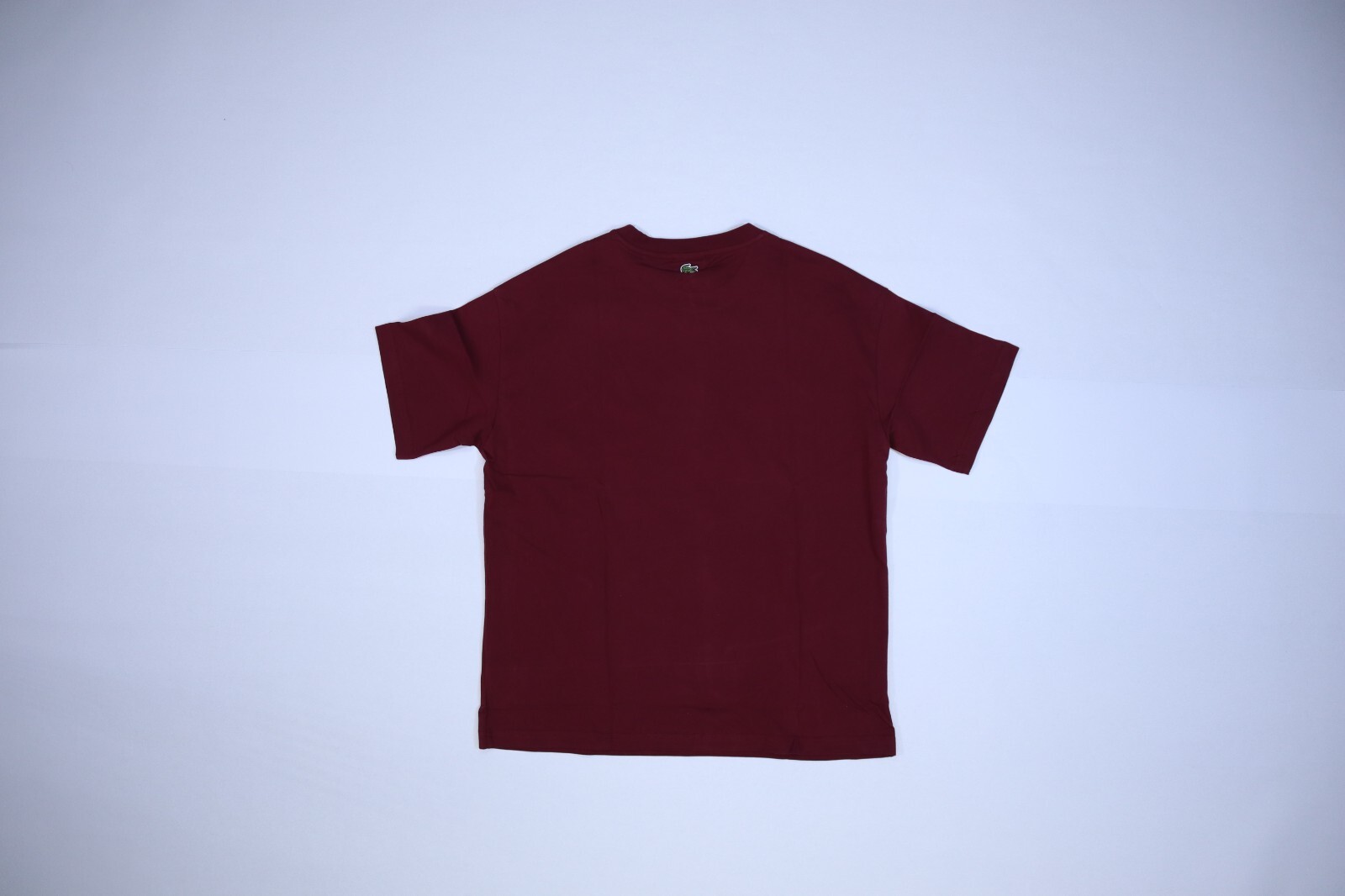 Lacoste Graphic Print Crocodile Cotton T-Shirt Maroon Short Sleeve Boys 16 Years