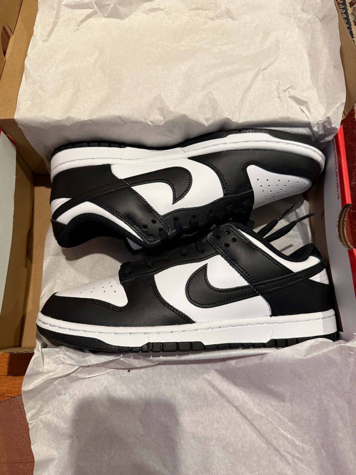 BRAND NEW IN BOX Nike Dunk Low Panda Black/White Athletic Sneakers 8.5 M / 10 W