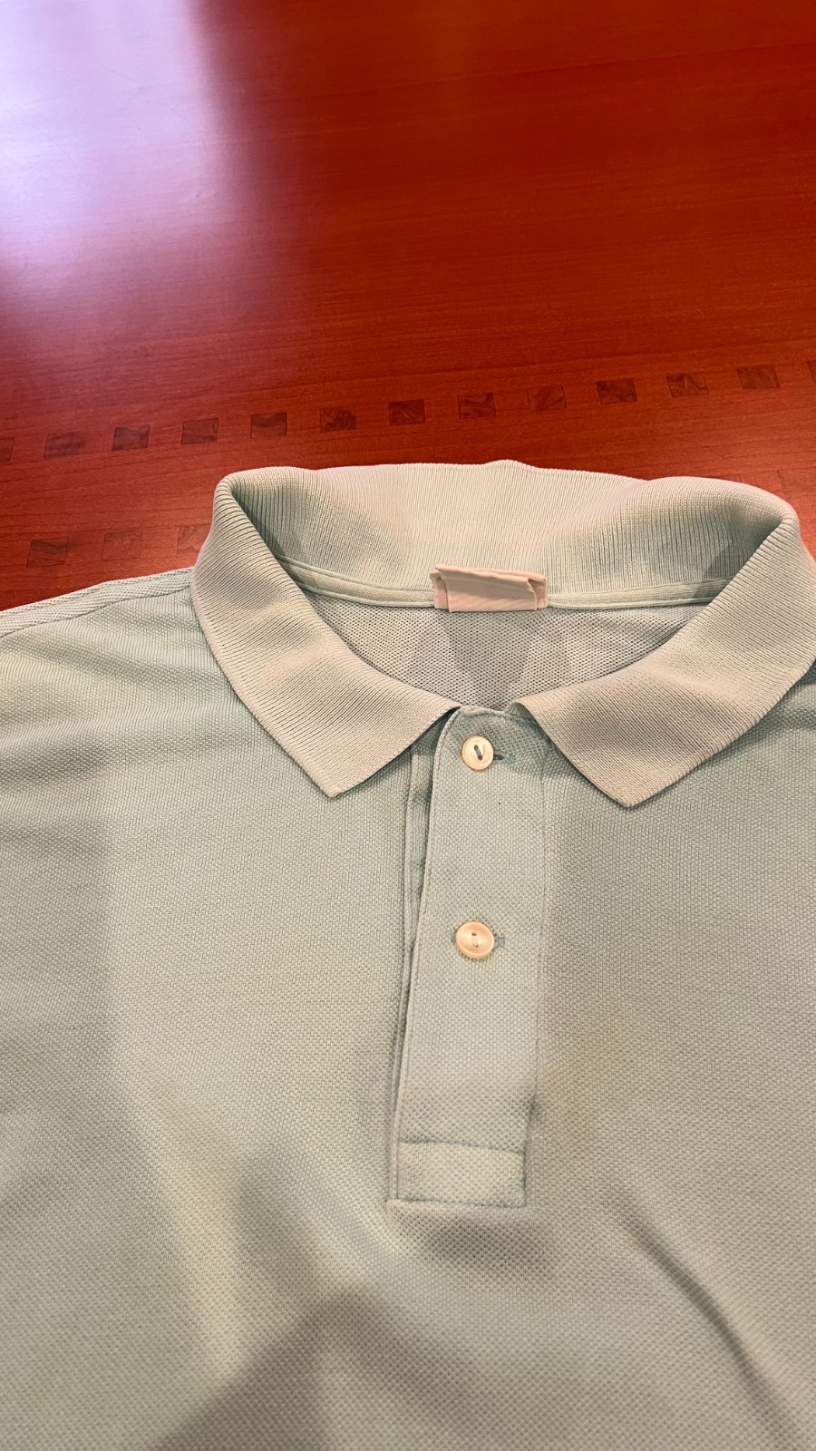 Lacoste polo shirt men size 9 light blue 100% cotton