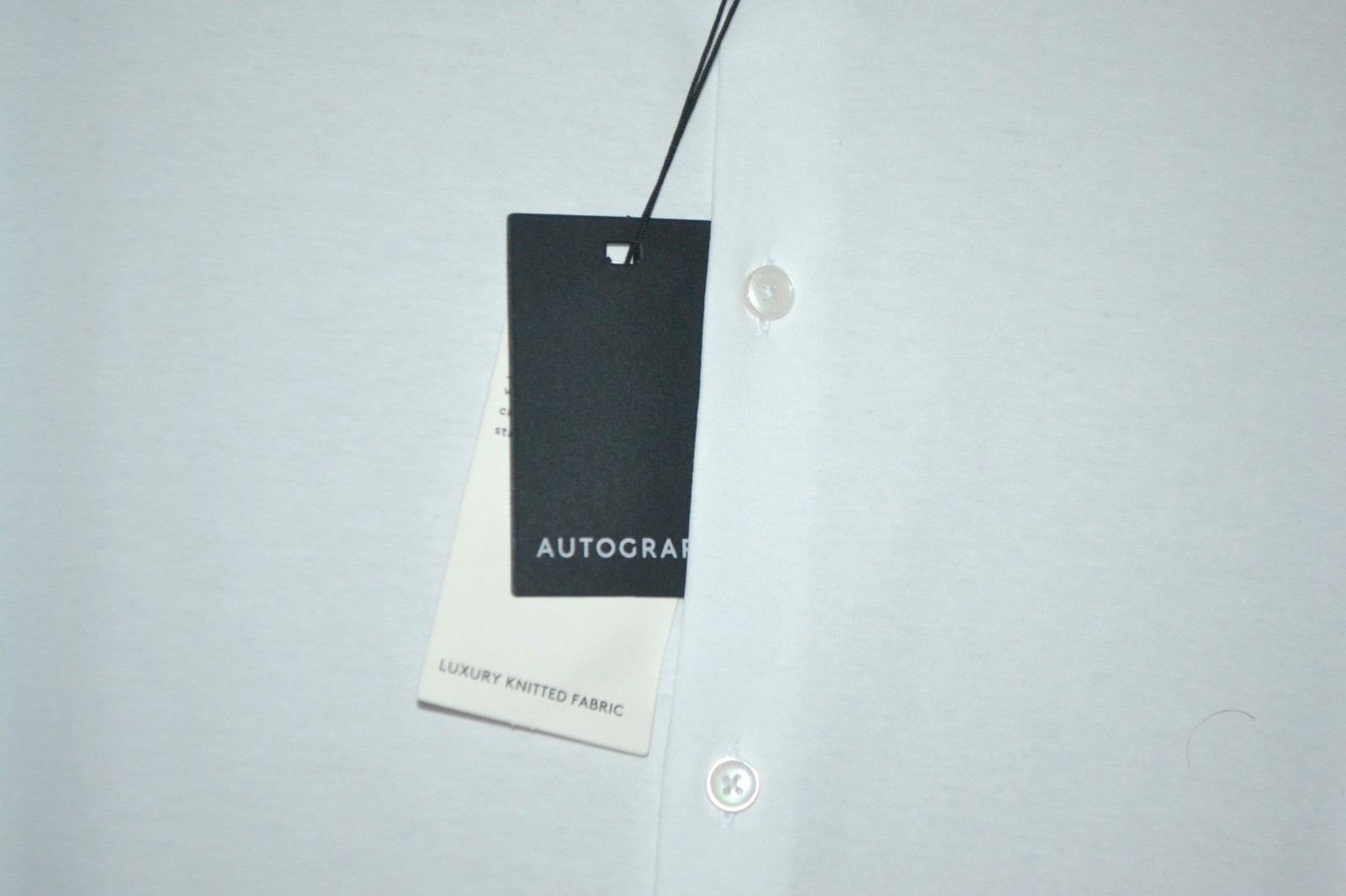 MENS M&S AUTOGRAPH LUXURY KNITTED FABRIC SHIRT LONG SLEEVE SIZE 3XL SLIM FIT NEW
