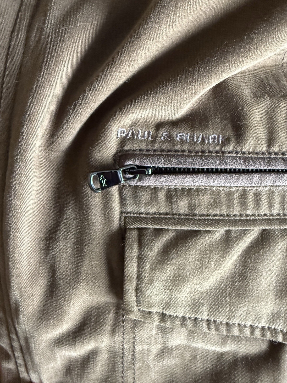 Paul & Shark Yachting Italy Jacket Brown Tan L Zip/Button