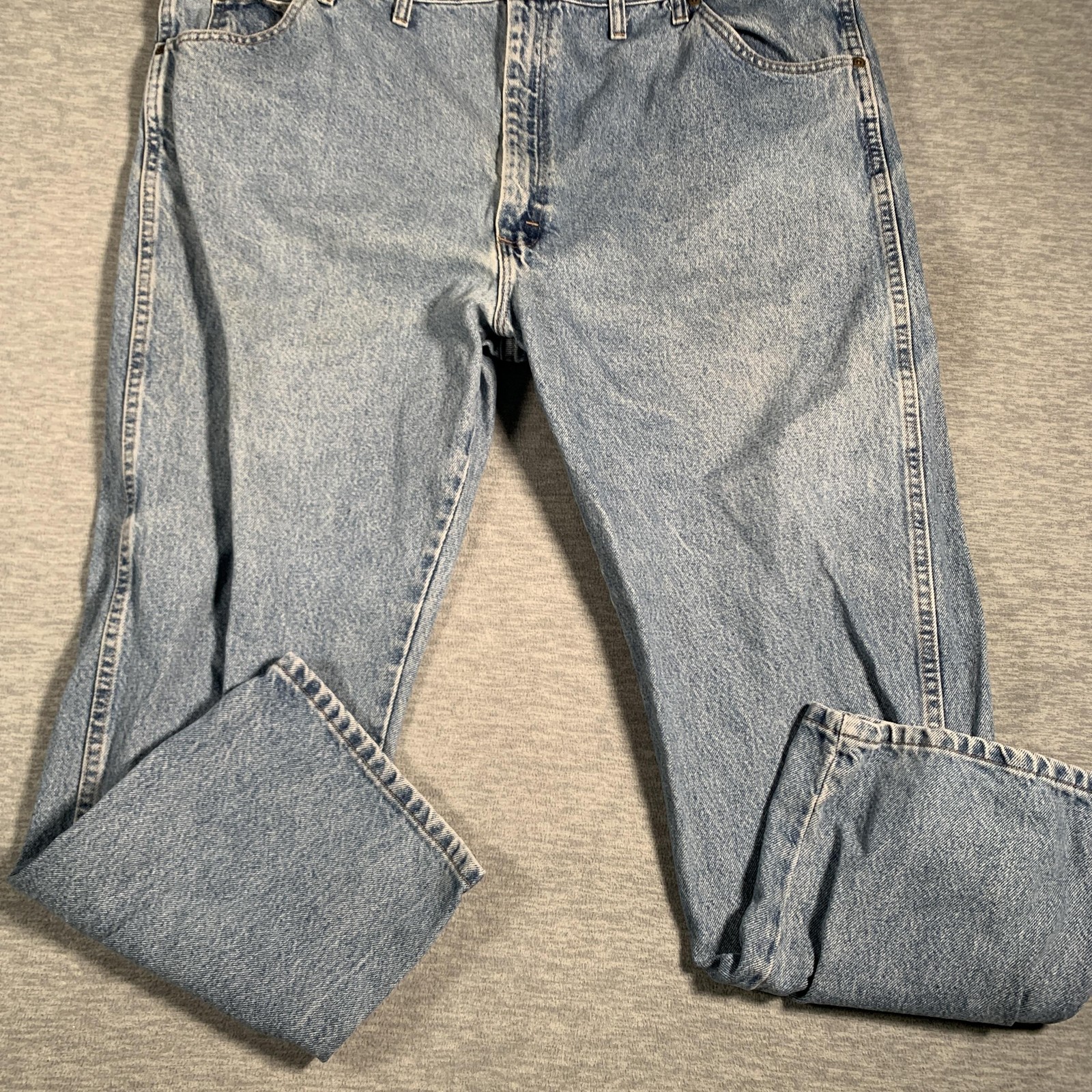 Wrangler Jeans Mens 46×29 Blue Straight Leg Regular Fit Denim 96501SW Cotton