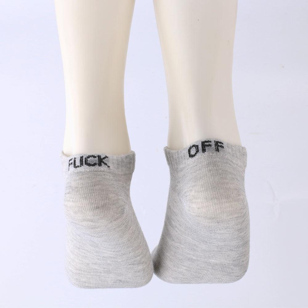 Women’s Boat Short Socks Novelty Youth Socks Men’s Fashion Letter Cotton Socks