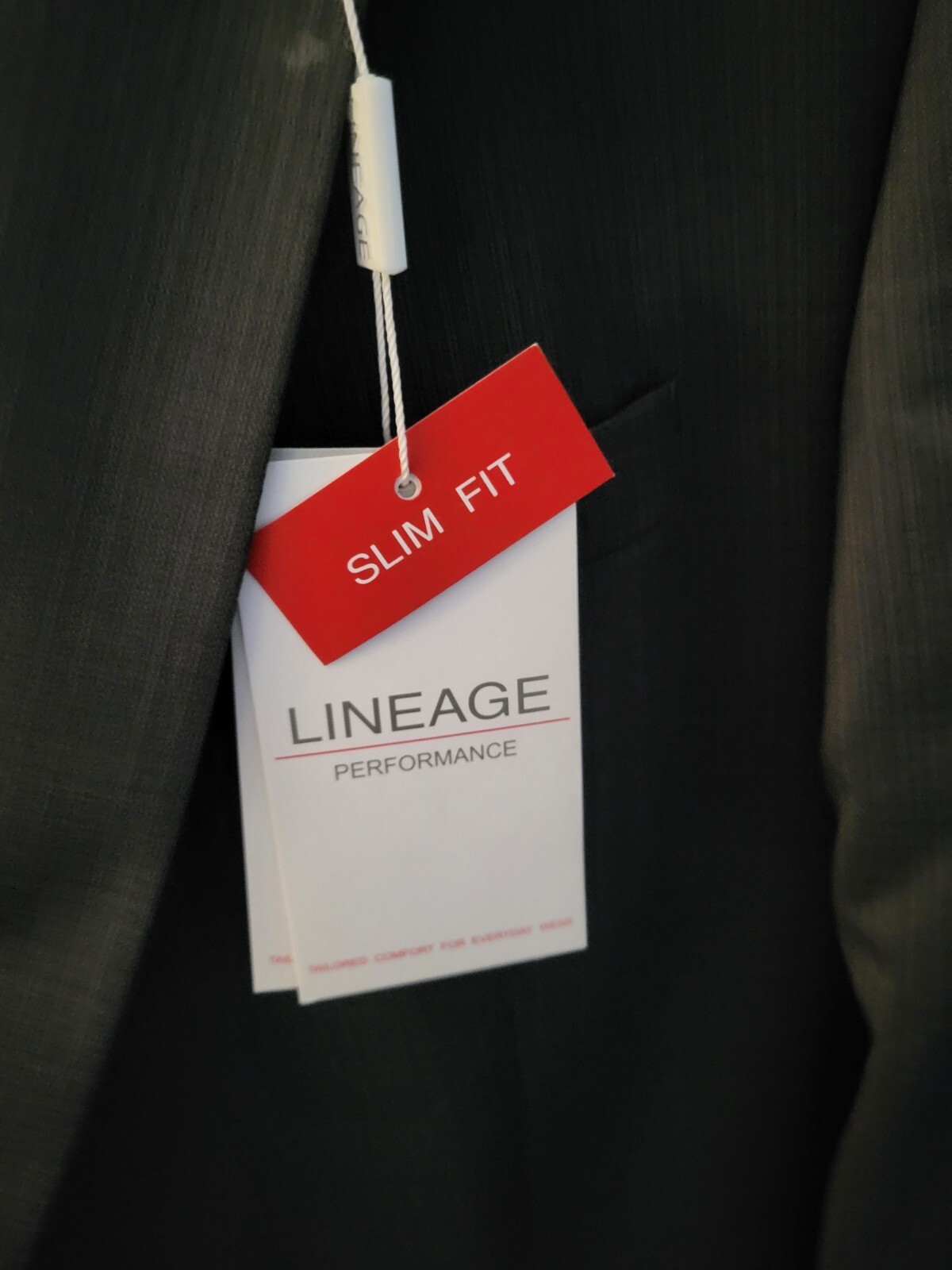 Men’s Lineage High Performance Gray Sport Coat Blazer Jacket Size 46 L