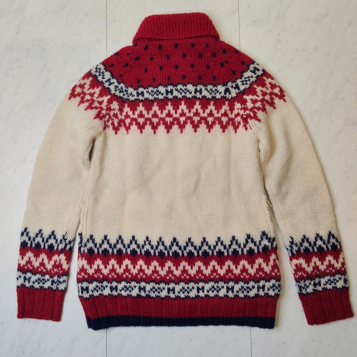 Hysteric Glamour Apple Panda Knit Cowichan Sweater Red One Size Wool Women’s