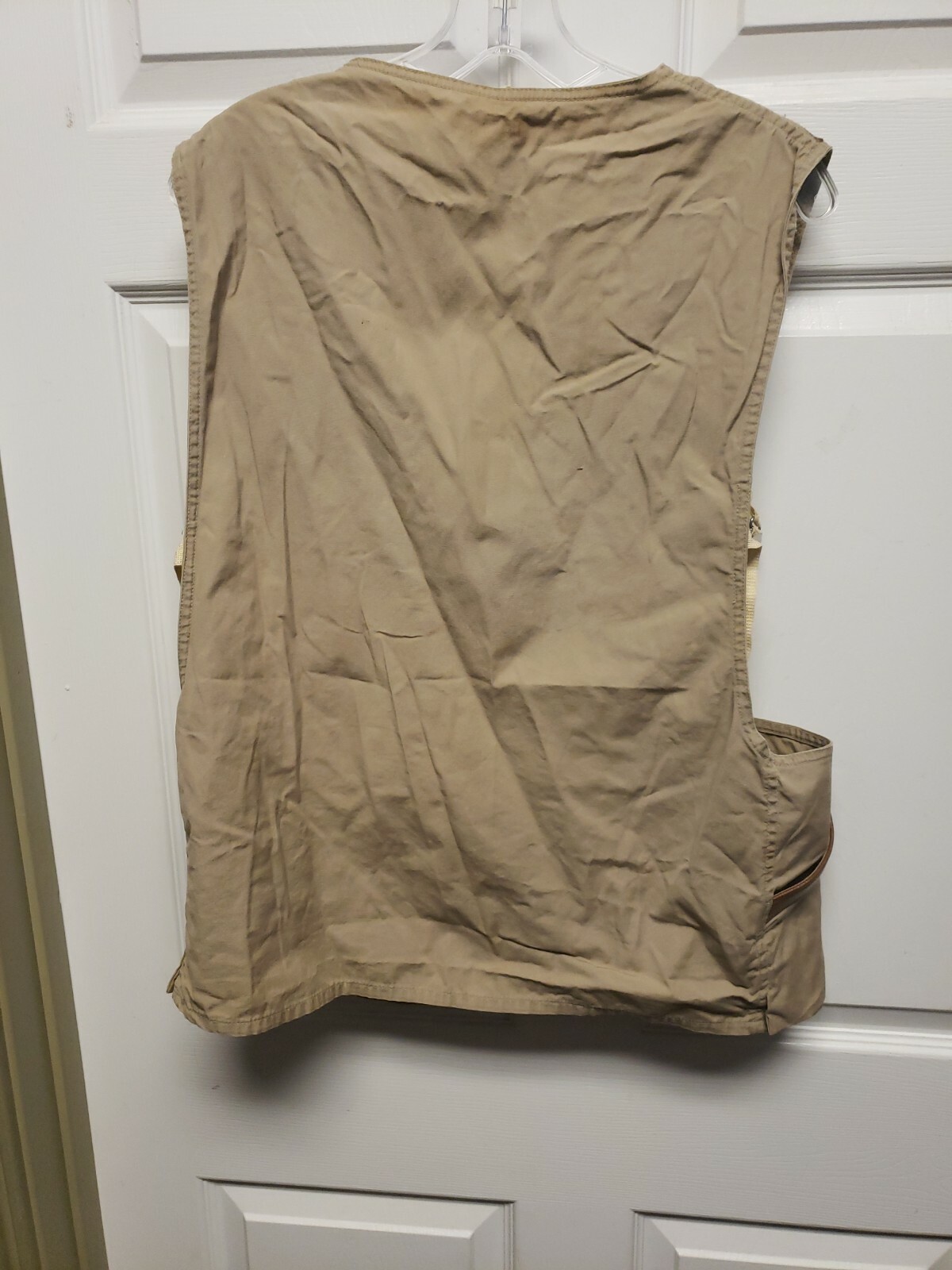 Vtg Men Hunting Jacket Vest Size M Vinyl Trim 2 Pocket 2 Shell