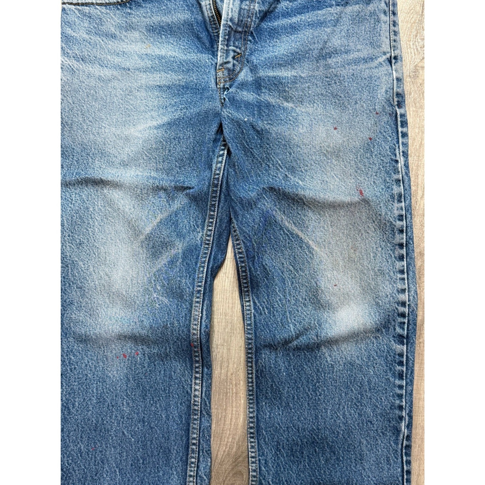Levis 505 Regular Fit Mens Jeans Blue Denim Straight Leg W34 L29 100% Cotton