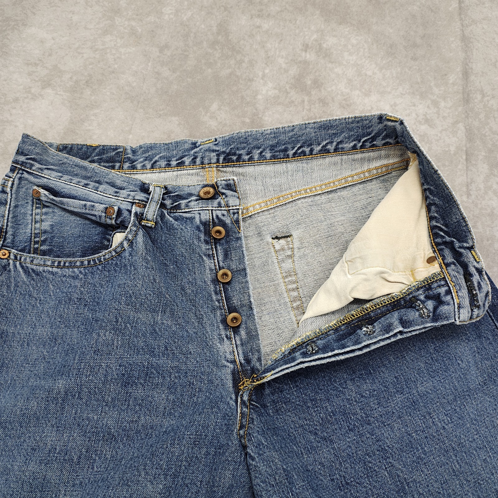 80s-90s VINTAGE edwin jeans men 505 W32 L30 made in Japan denim【E065】