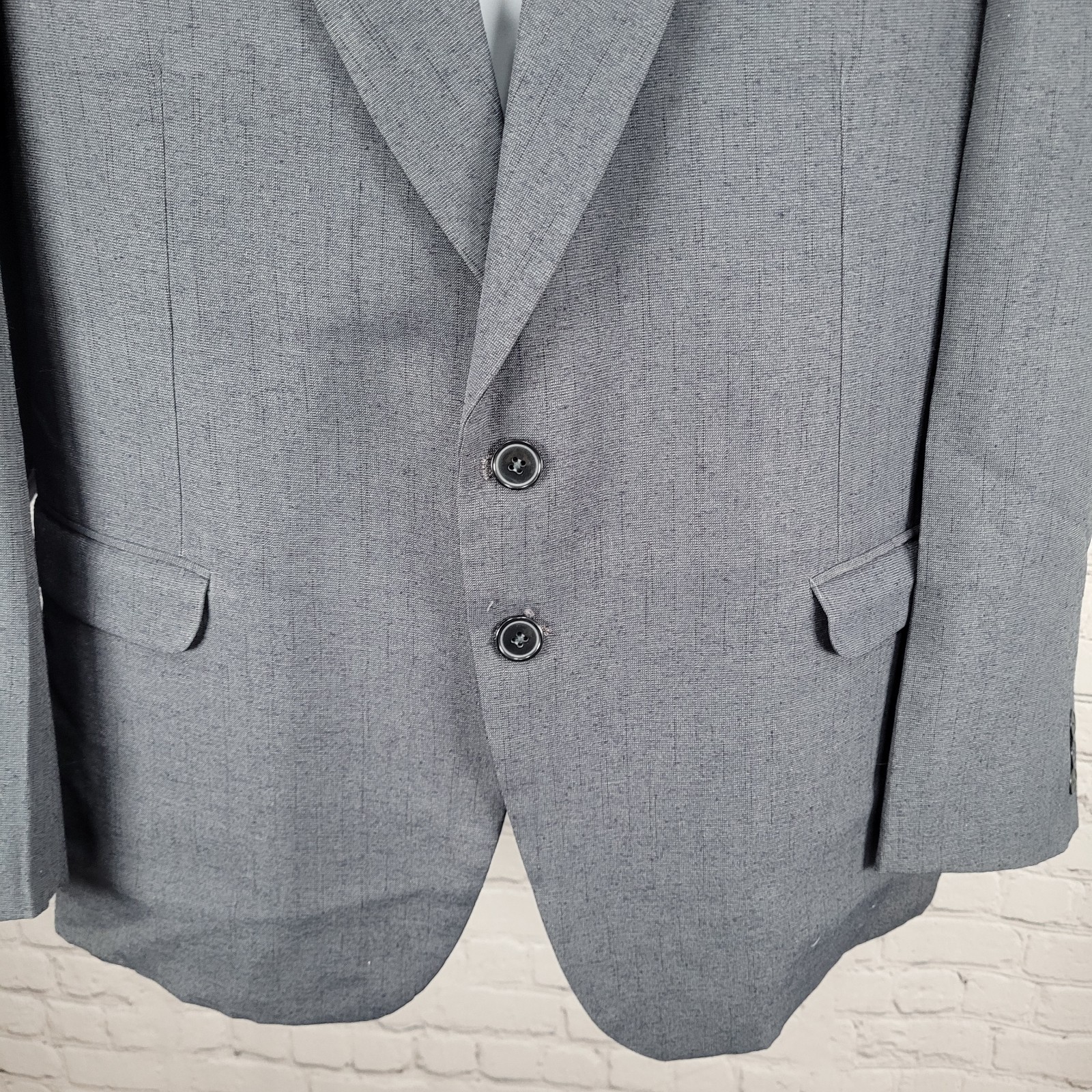 Patwardhan Tailors Grey 2 Button Single Vented Notch Blazer Sport Coat 42