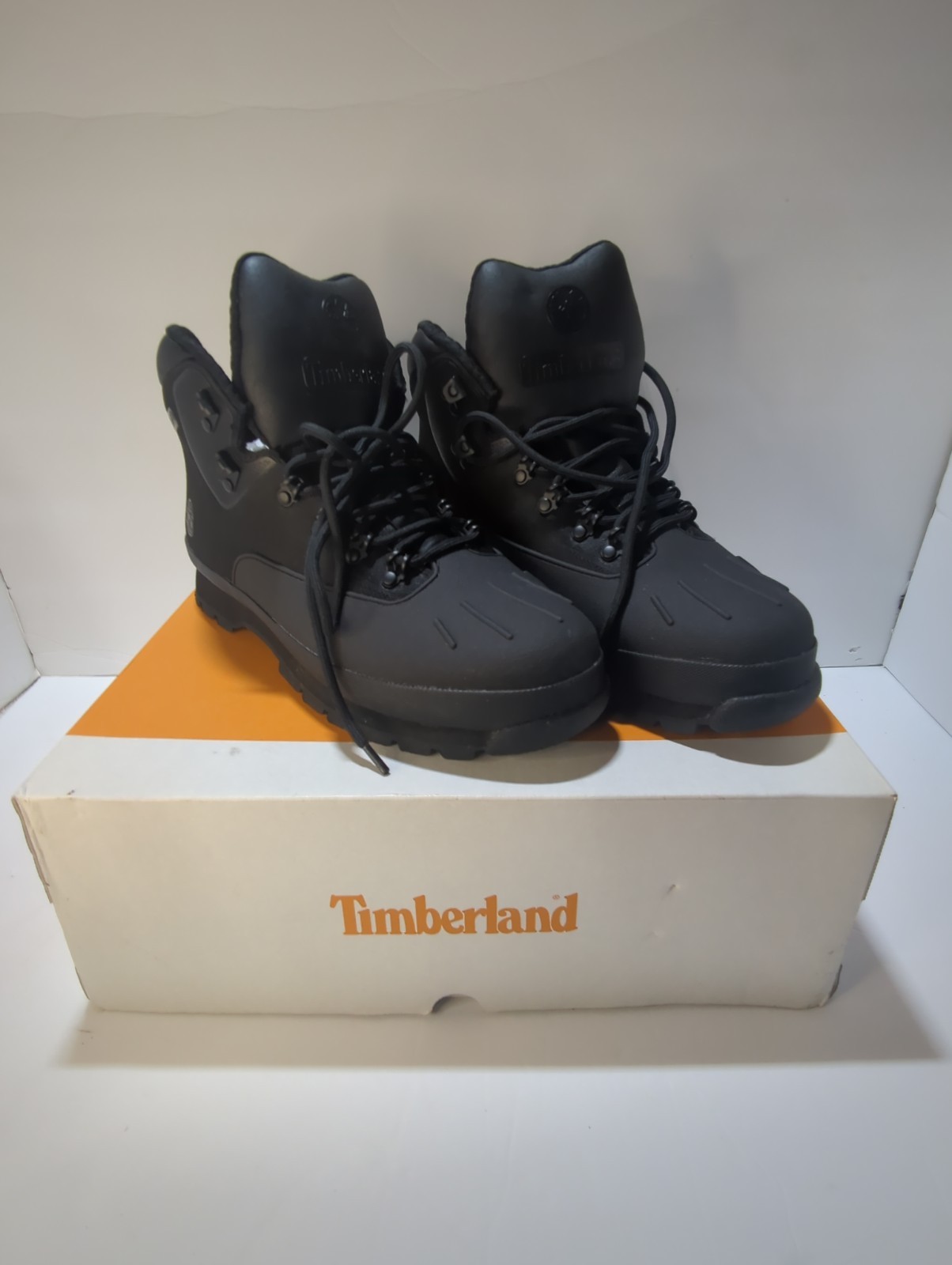 Timberland Mens Euro Hiker Shell Toe Boots Black Waterproof A631F Men’s Size 10